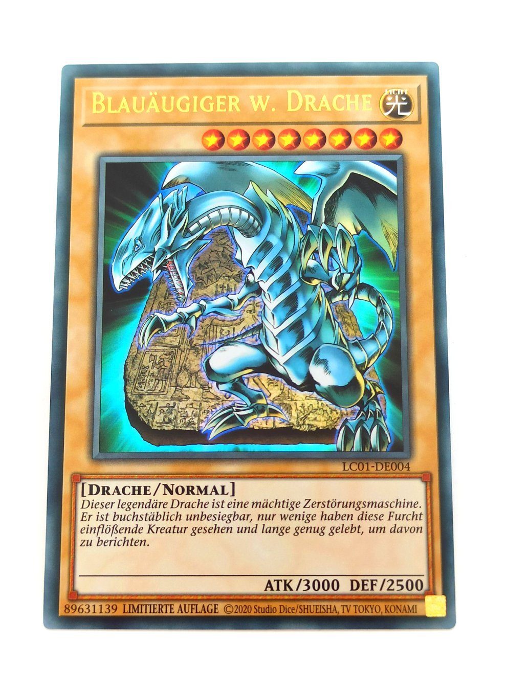 Konami Spiel Yu-Gi-Oh! Blauäugiger w. Drache - LC01-DE004 - Limitierte Auflage - Ul