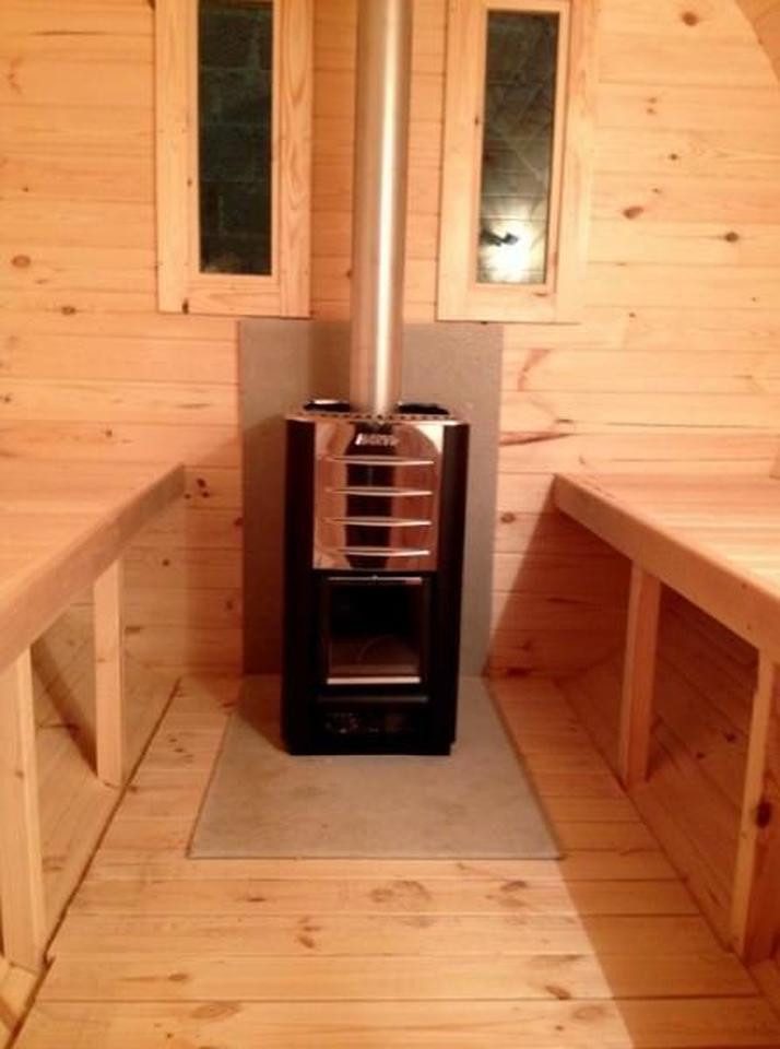 JVmoebel Fasssauna Barrelsauna Naturfasssauna aus Holz - Outdoor Wellnessfass Braun, (1-St) Made in Europe