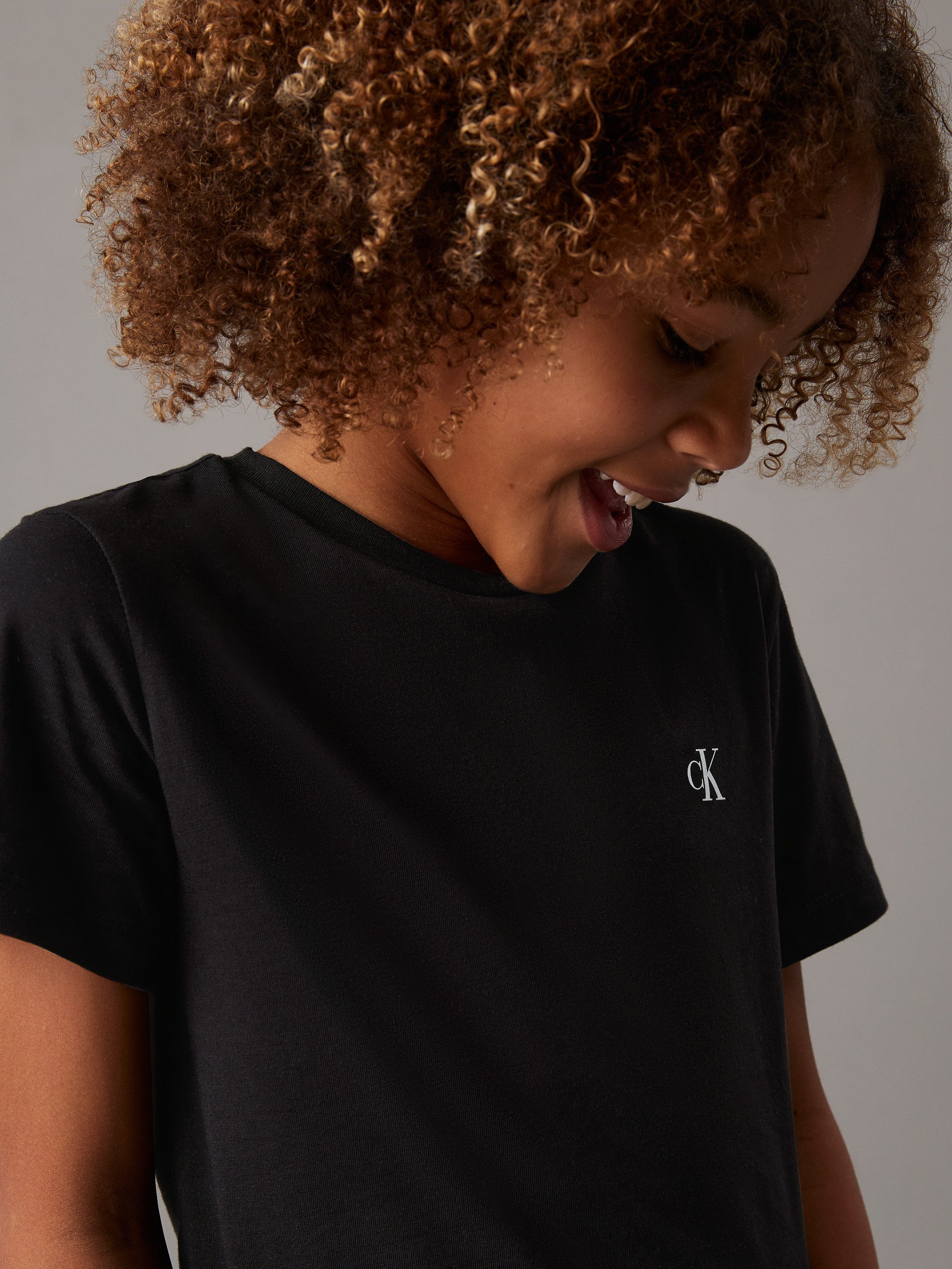 Calvin Klein Jeans T-Shirt für Kinder bis 16 Jahre mit Logoprägung