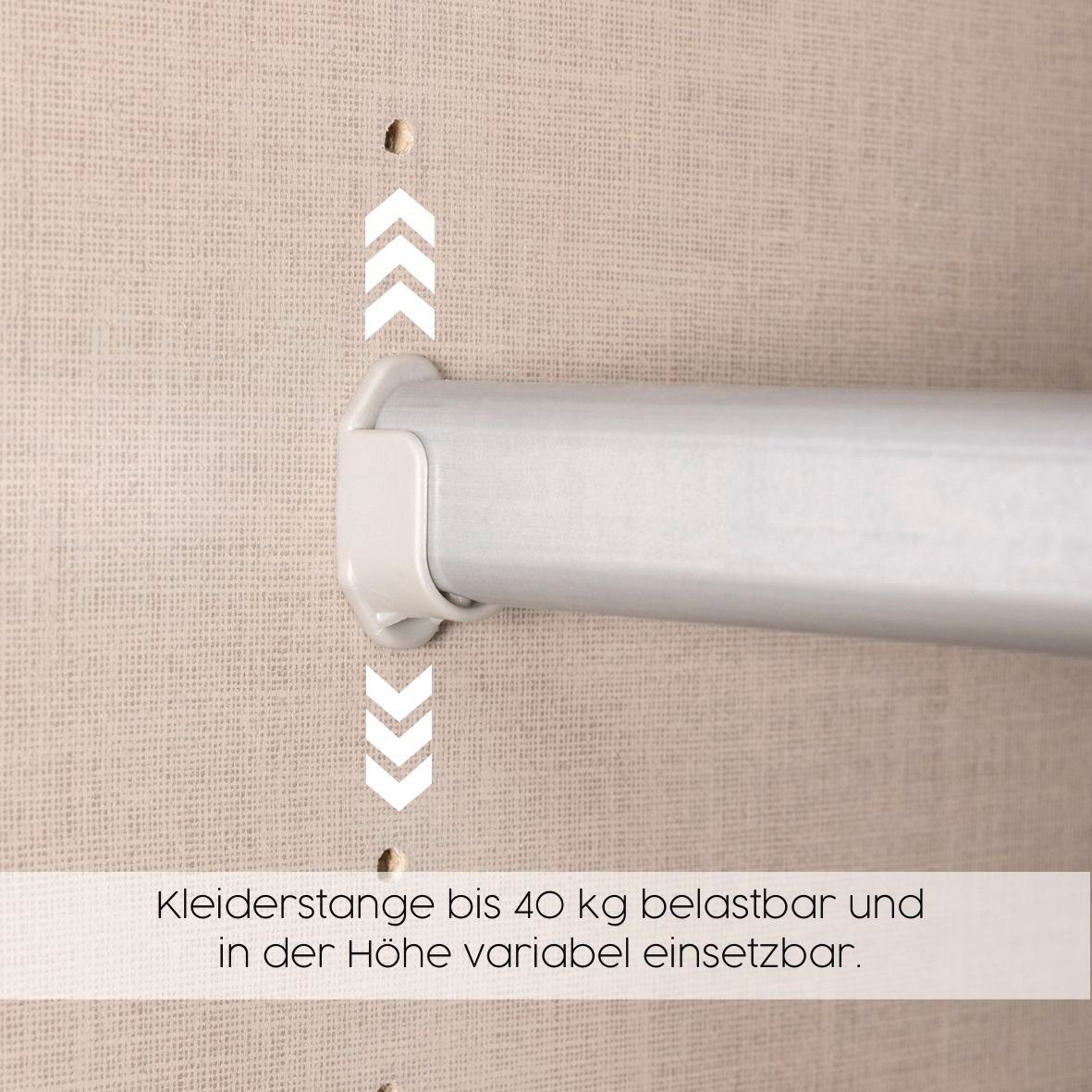 Schwebetürenschrank Oteli Innenschubladen Eiche mit inkl. mit Wäscheeinteilung 3 Spiegelfront, rauch Artisan