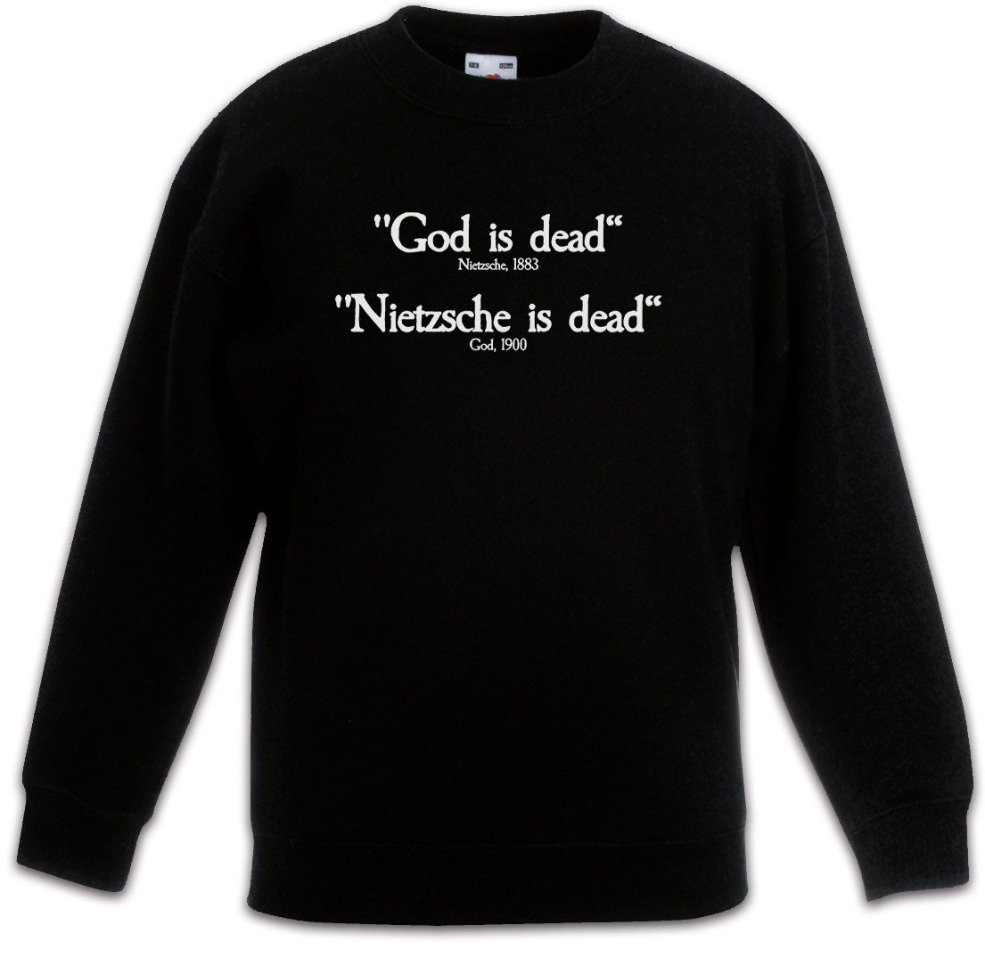 Urban Backwoods Sweatshirt Nietzsche God Death Kinderpullover Friedrich Gott Tot Nihilismus (1-tlg) Nihilism Philosoph Zarathustra Antichrist