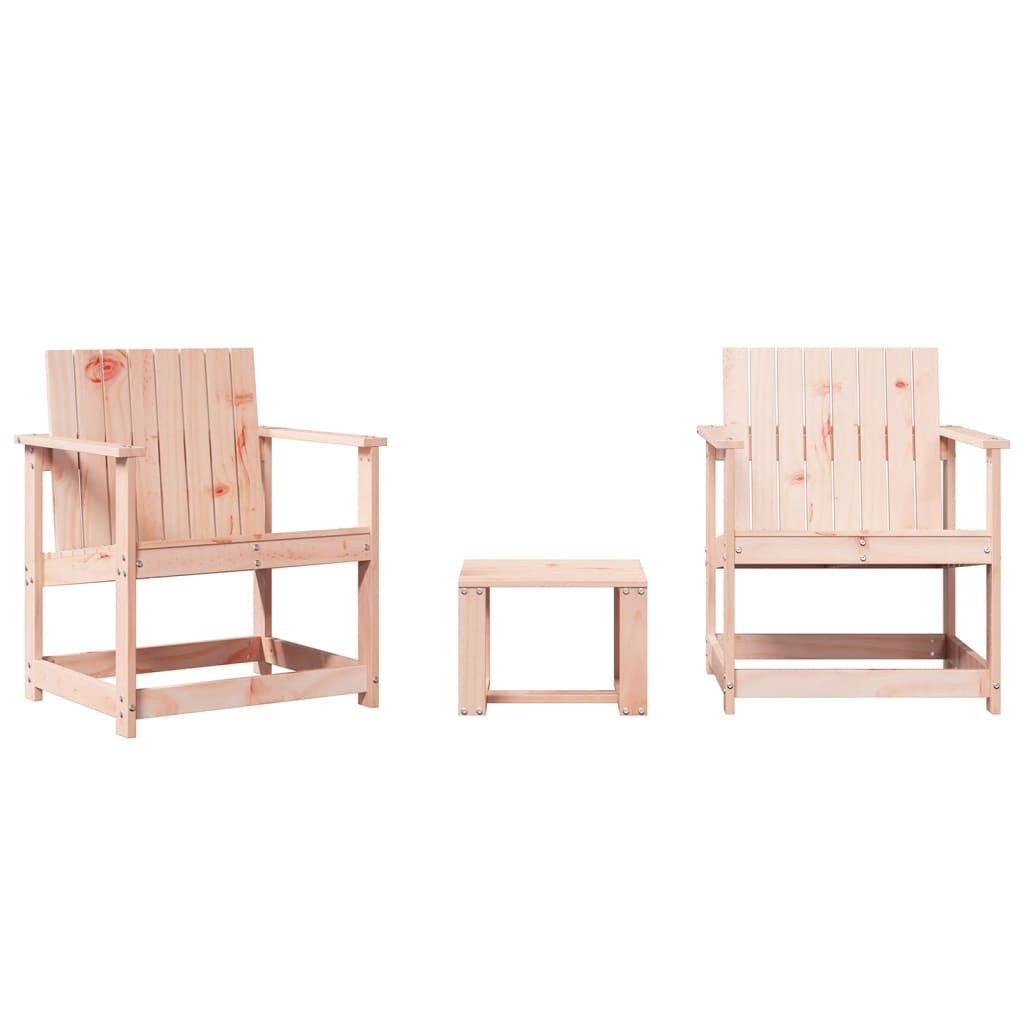 vidaXL Gartenstuhl 3-tlg. Garten-Lounge-Set Massivholz Douglasie günstig online kaufen