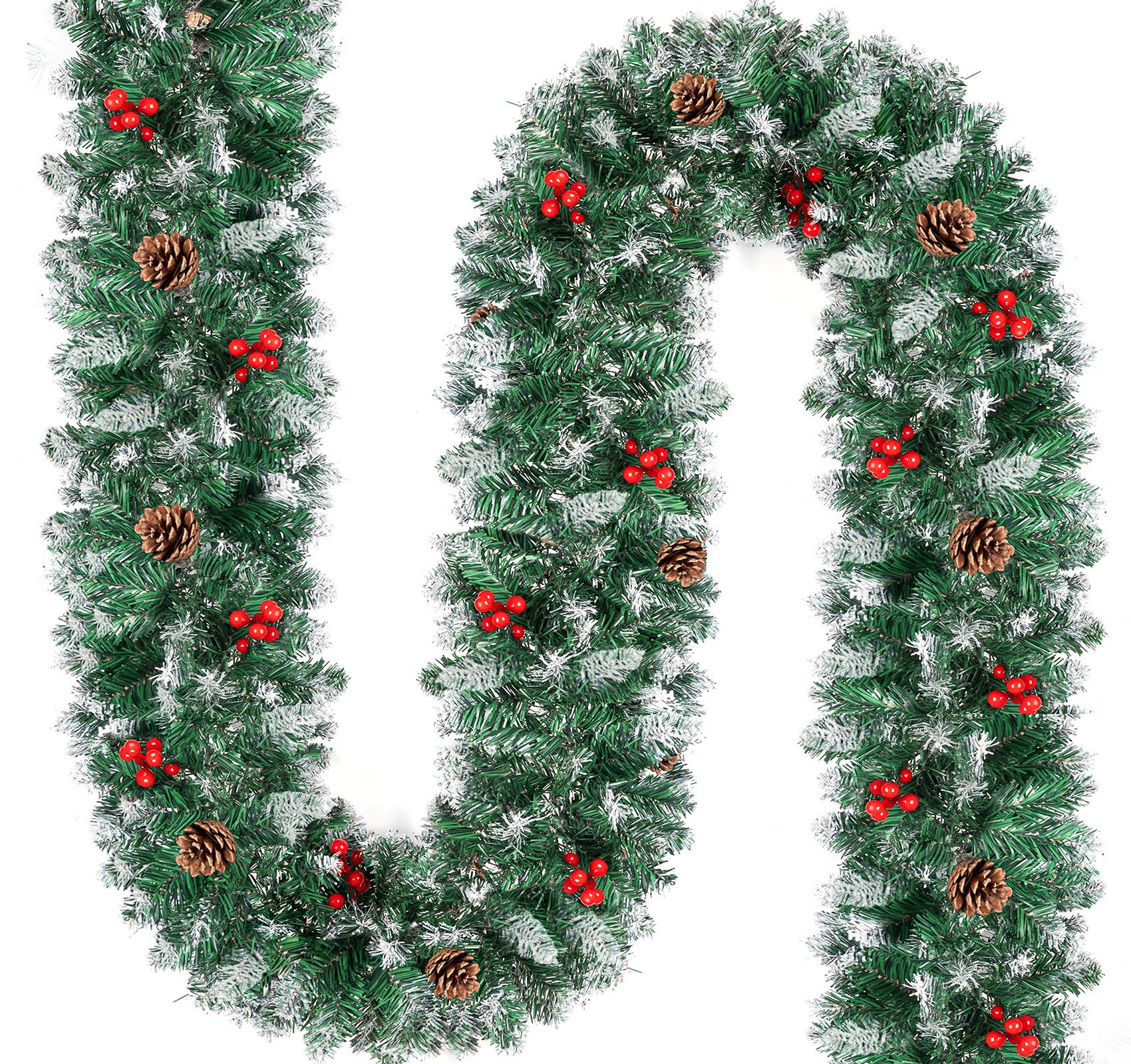 Kunstgirlande Weihnachtsgirlande 5M/2.7M, mit Tannenzapfen und Rote Beere, günstig online kaufen
