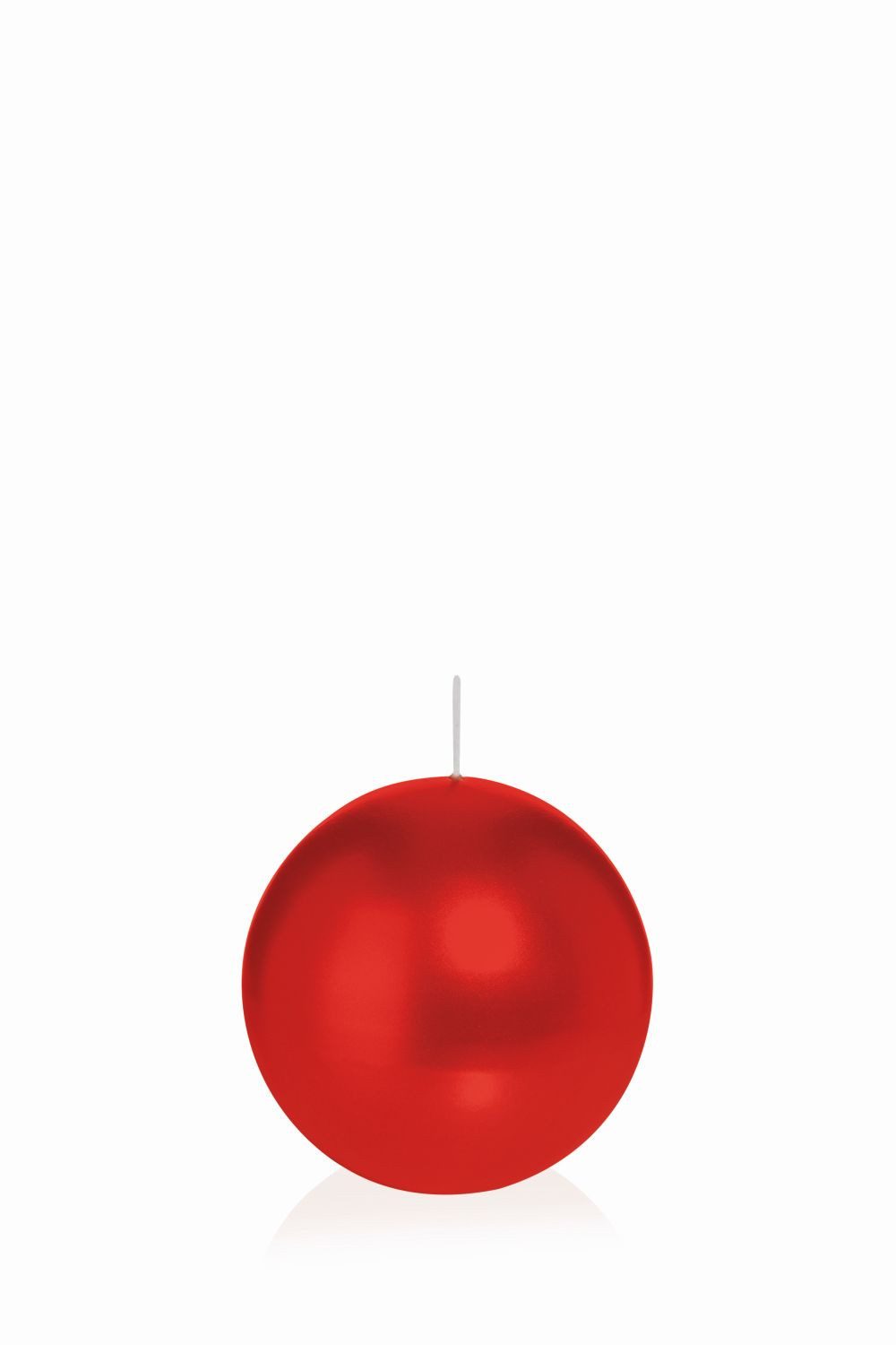 INNA-Glas Kugelkerze MAEVA, rot, Ø6 cm, 10h - Made in Germany