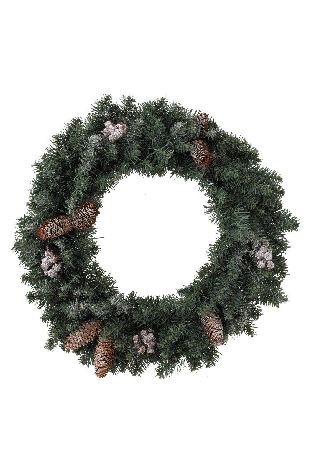 Kaemingk Dekokranz Kranz Sherwood frosted Soft Nadel PVC innen Durchmesser 40 cm