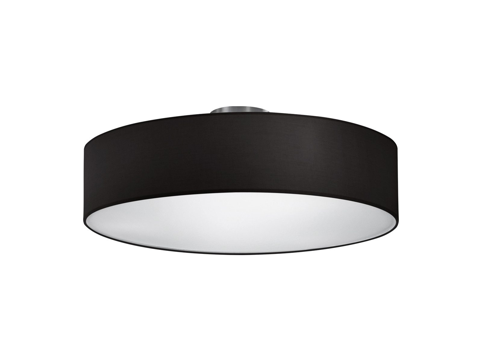 TRIO Leuchten LED Deckenleuchte mit Stoffschirm & Blendschutz Ø 50cm, LED wechselbar, Warmweiß, große Designklassiker Deckenlampe Stoff Lampenschirm & Leuchtmittel
