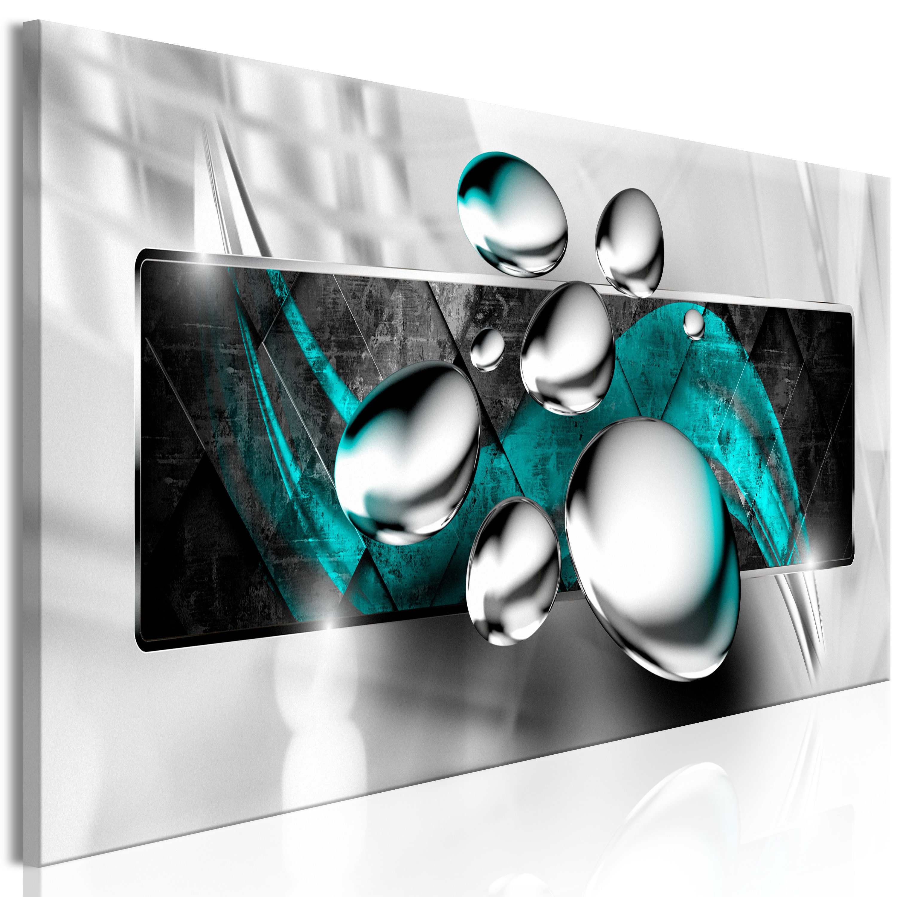 Artgeist Wandbild Shiny Stones (1 Part) Narrow Turquoise