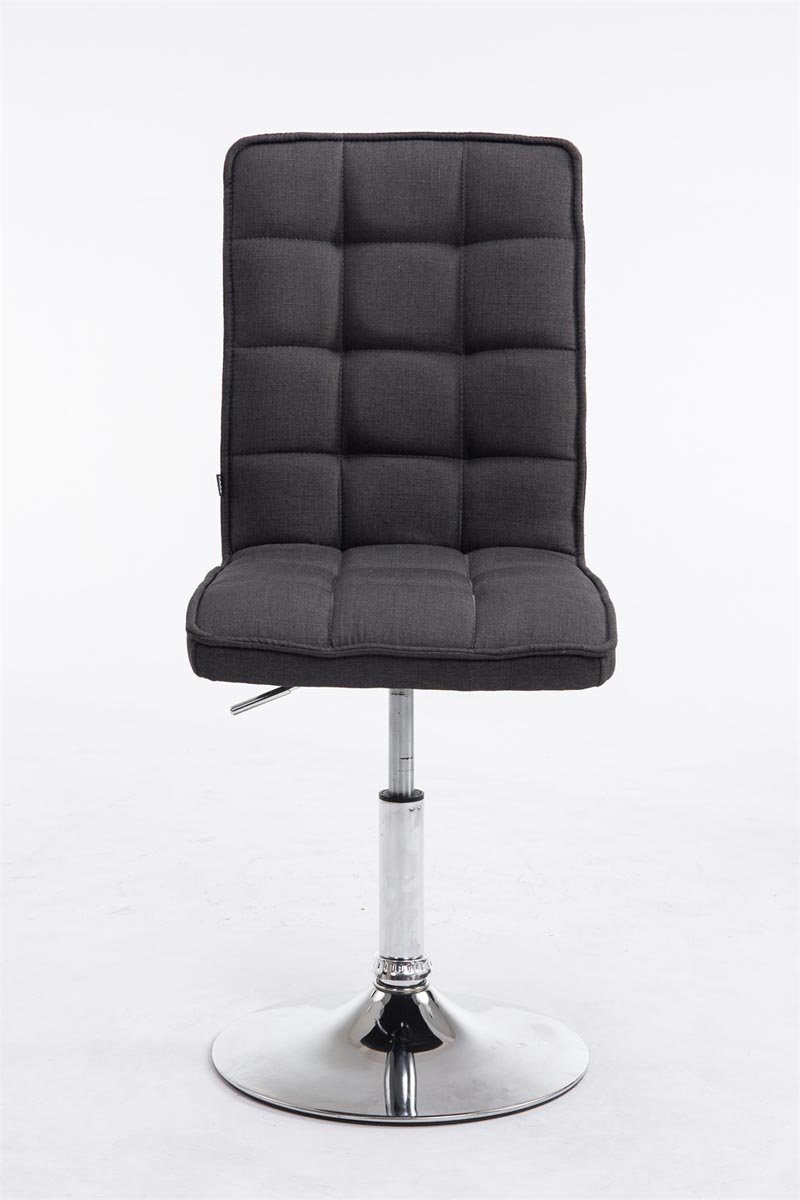 TPFLiving Esszimmerstuhl Peko Two mit Sitzfläche: - Gestell: Konferenzstuhl dunkelgrau Metall chrom Stoff gepolsterter - hochwertig Wohnzimmerstuhl (Küchenstuhl Polsterstuhl), - - Esstischstuhl Sitzfläche 
