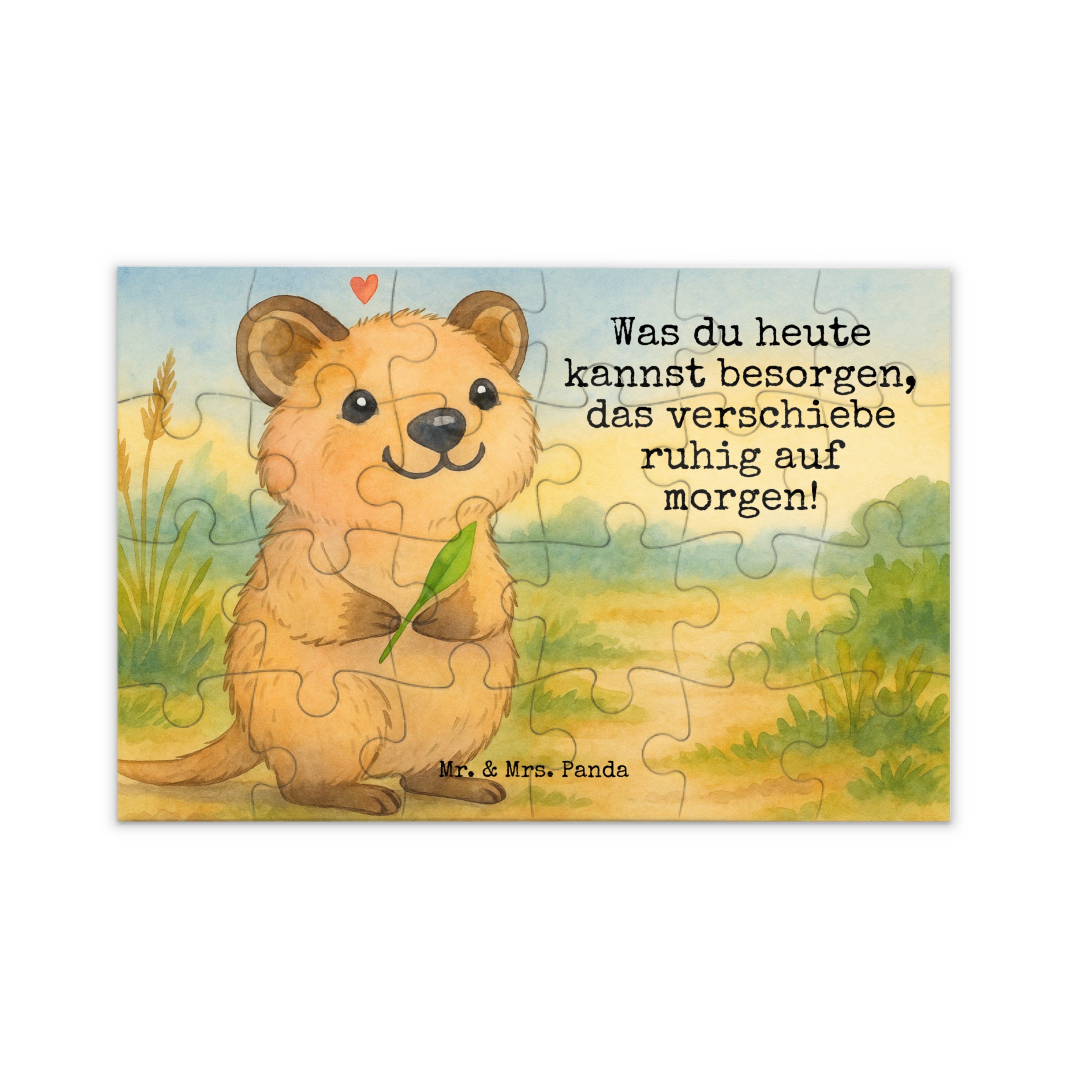 Mr. & Mrs. Panda Puzzle Quokka Happy Design, Puzzle 24 Teile, Weiß, Lustige Sprüche, Lustiger, 24 Puzzleteile, Geschenk Quokka 300 Teile Puzzle