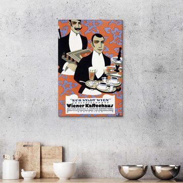 Posterlounge Leinwandbild Max Schwarzer, Wiener Kaffeehaus, Küche Vintage Illustration