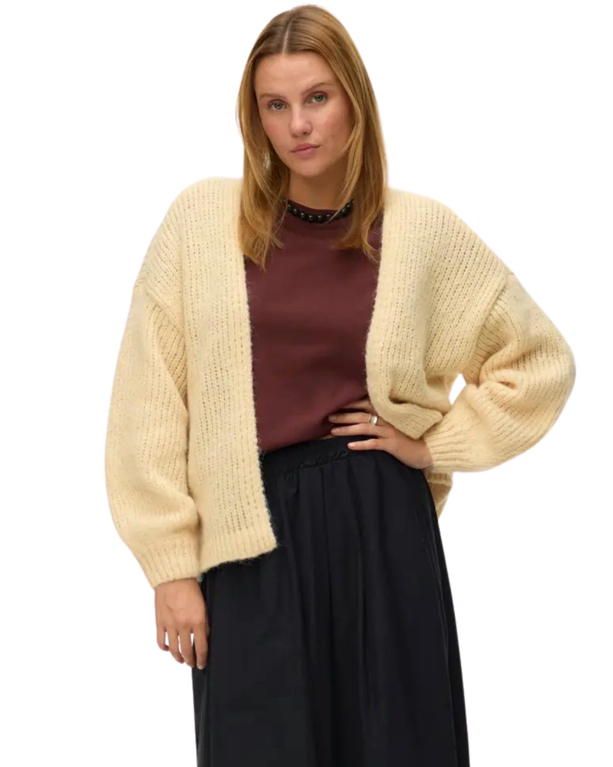 Vero Moda Cardigan Oversize-Cardigan mit Ballonärmeln