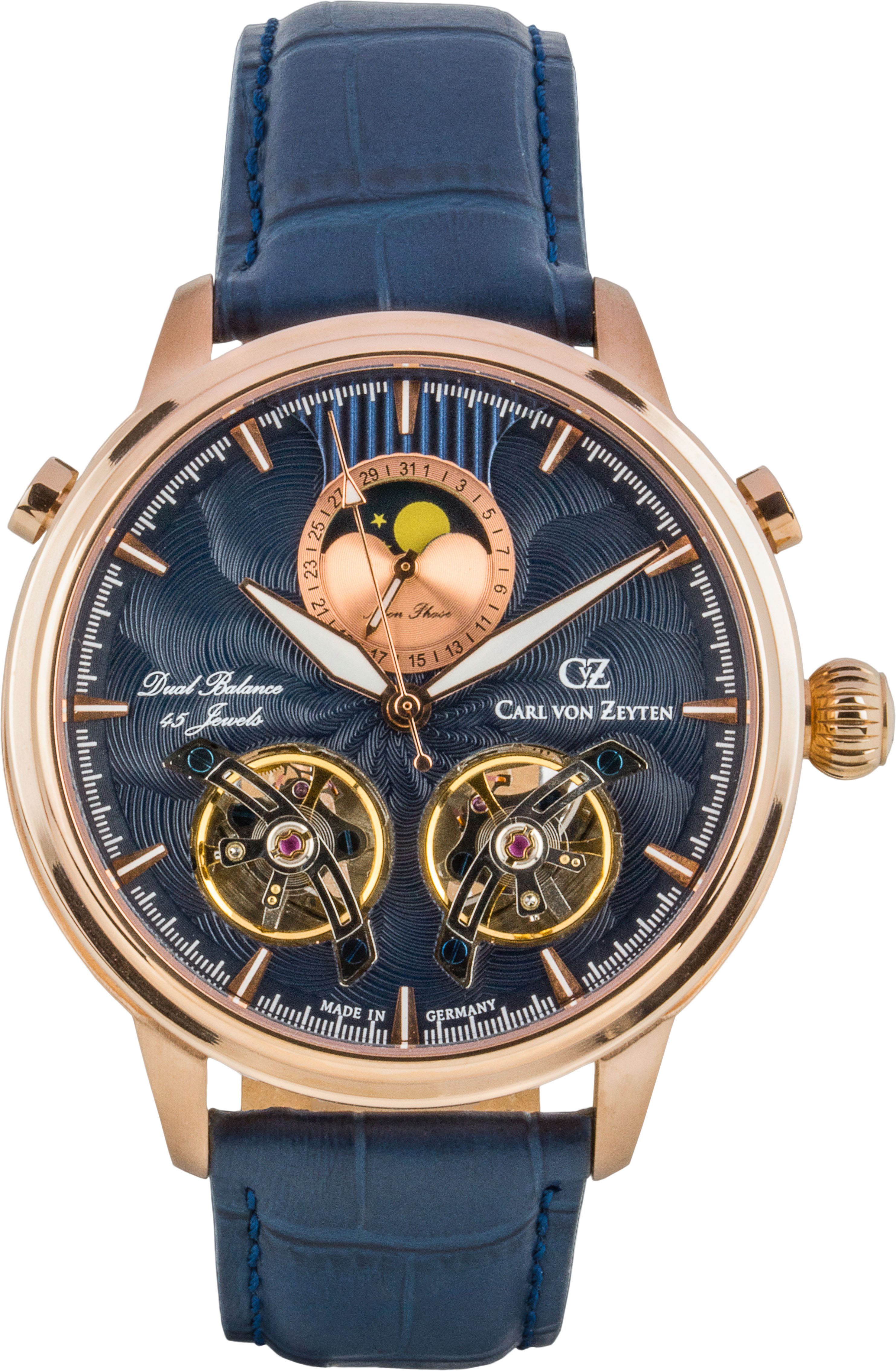 Carl von Zeyten Automatikuhr Durbach, Armbanduhr, mechanische Uhr, Herrenuhr, Datum, Made in Germany