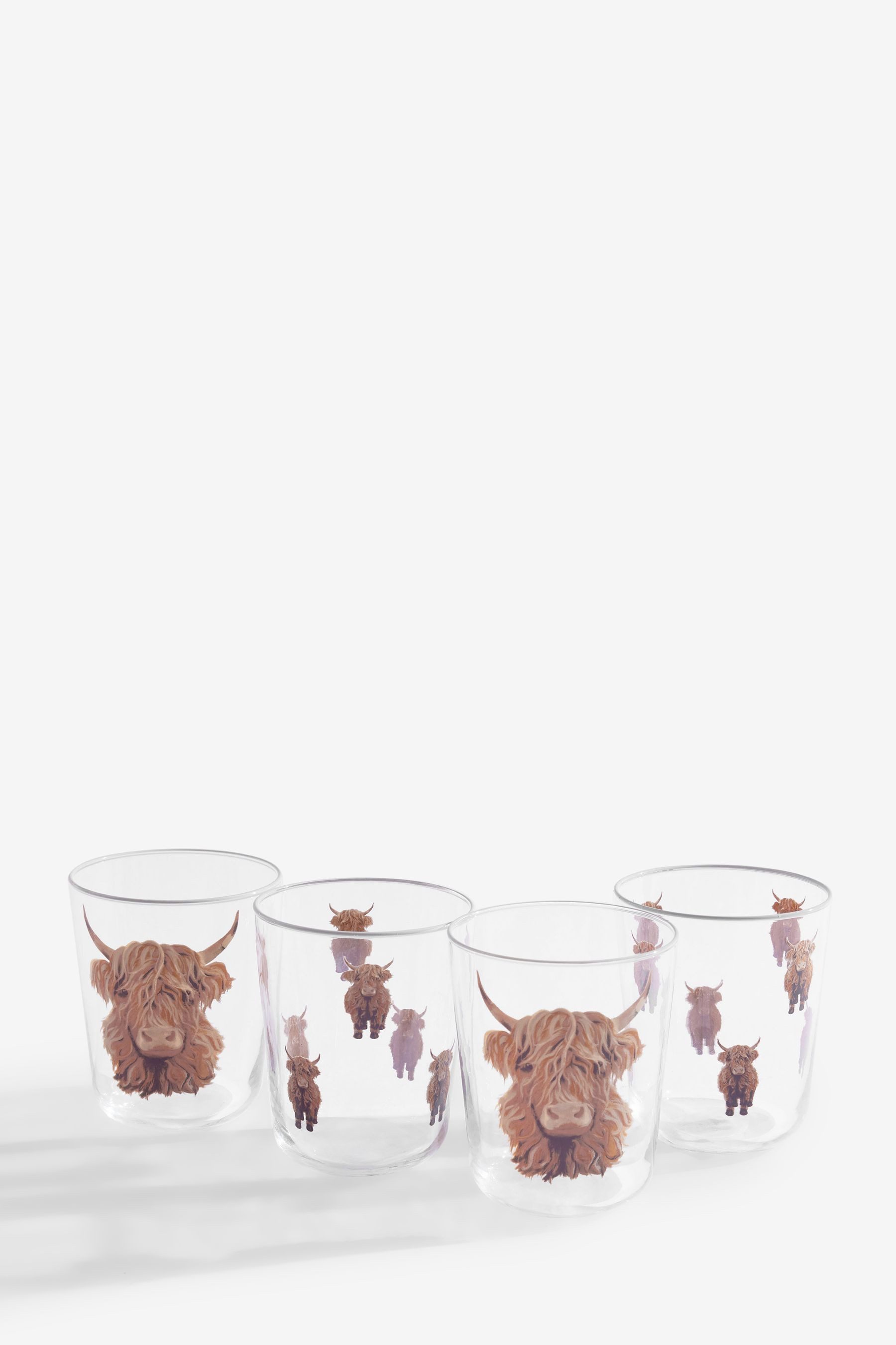 Next Tumbler-Glas Hamish The Highland Cow Tumbler-Gläser, 4er-Set, 1-tlg., Glas