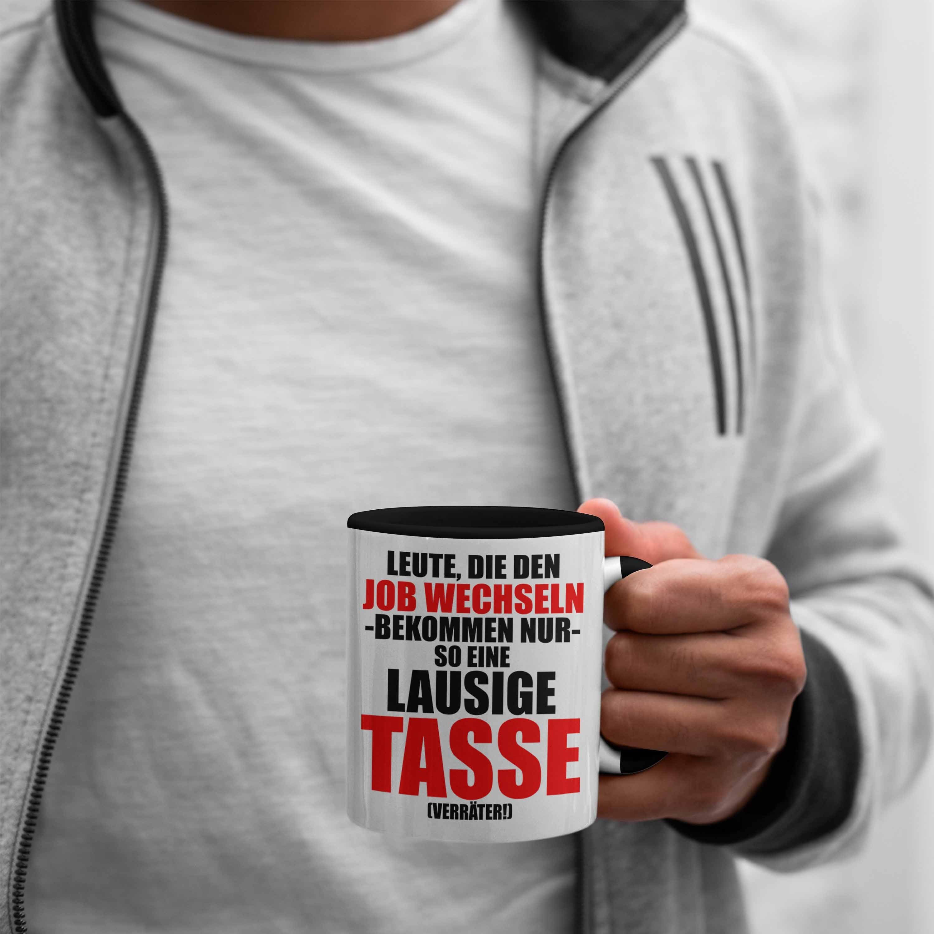 Schwarz - Lustig Sprüche Verräter Trendation Job Jobwechsel Tasse Trendation Tasse Neuer Abschiedsgeschenk Kollege - Kollegin Geschenk