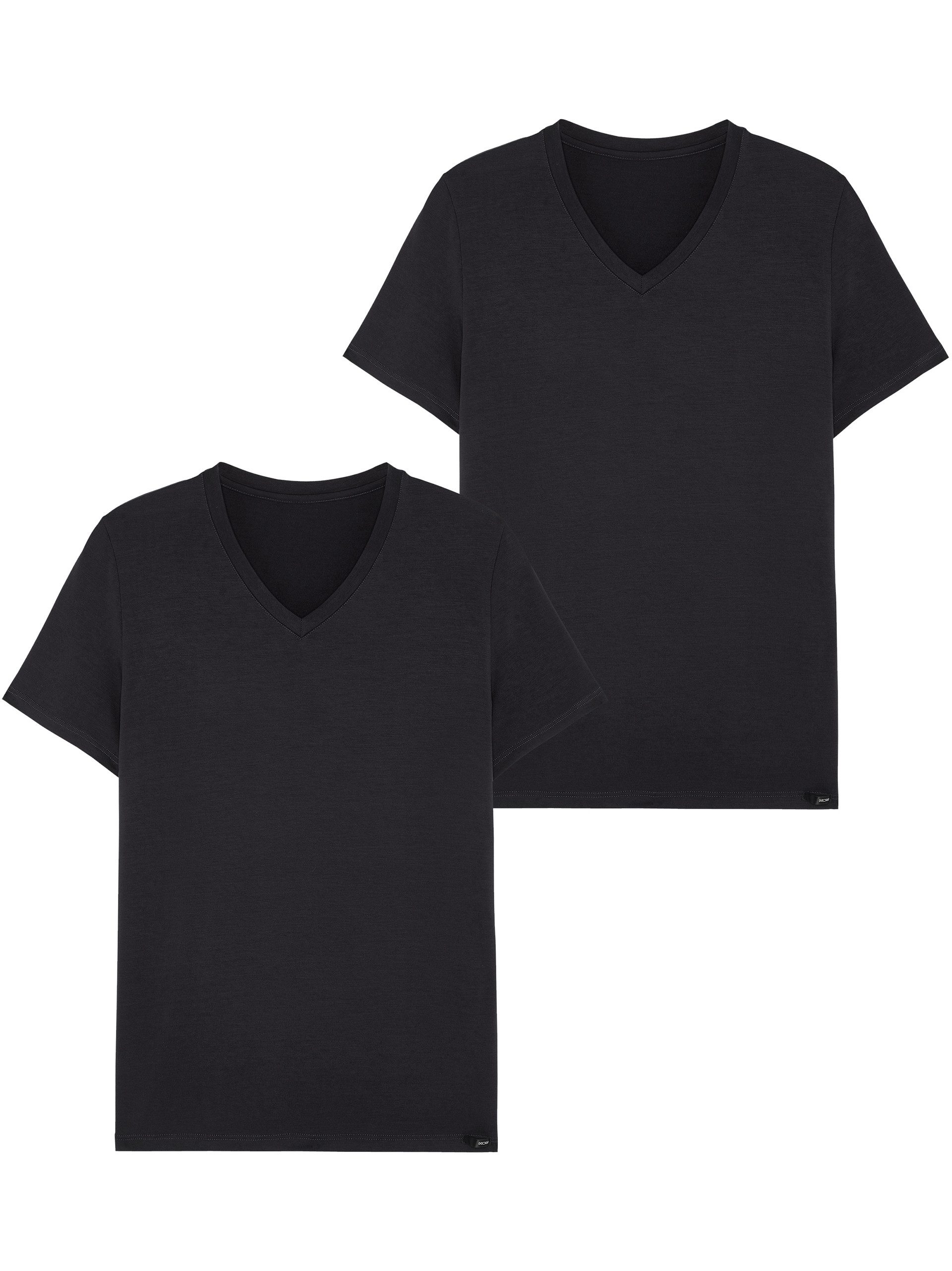 Hom V-Shirt Tencel Soft (2-tlg) t-shirt v-ausschnitt v-neck