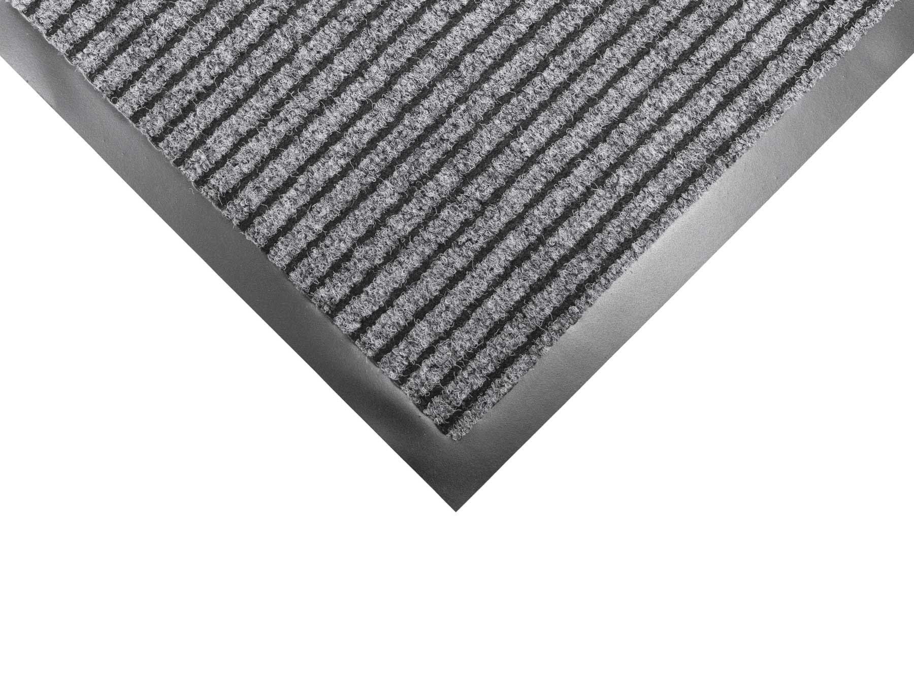 Textil, rechteckig, OSLO, mm, gestreift, meliert, Höhe: hellgrau waschbar in Primaflor-Ideen Fußmatte Schmutzfangmatte, 8 rutschhemmend,