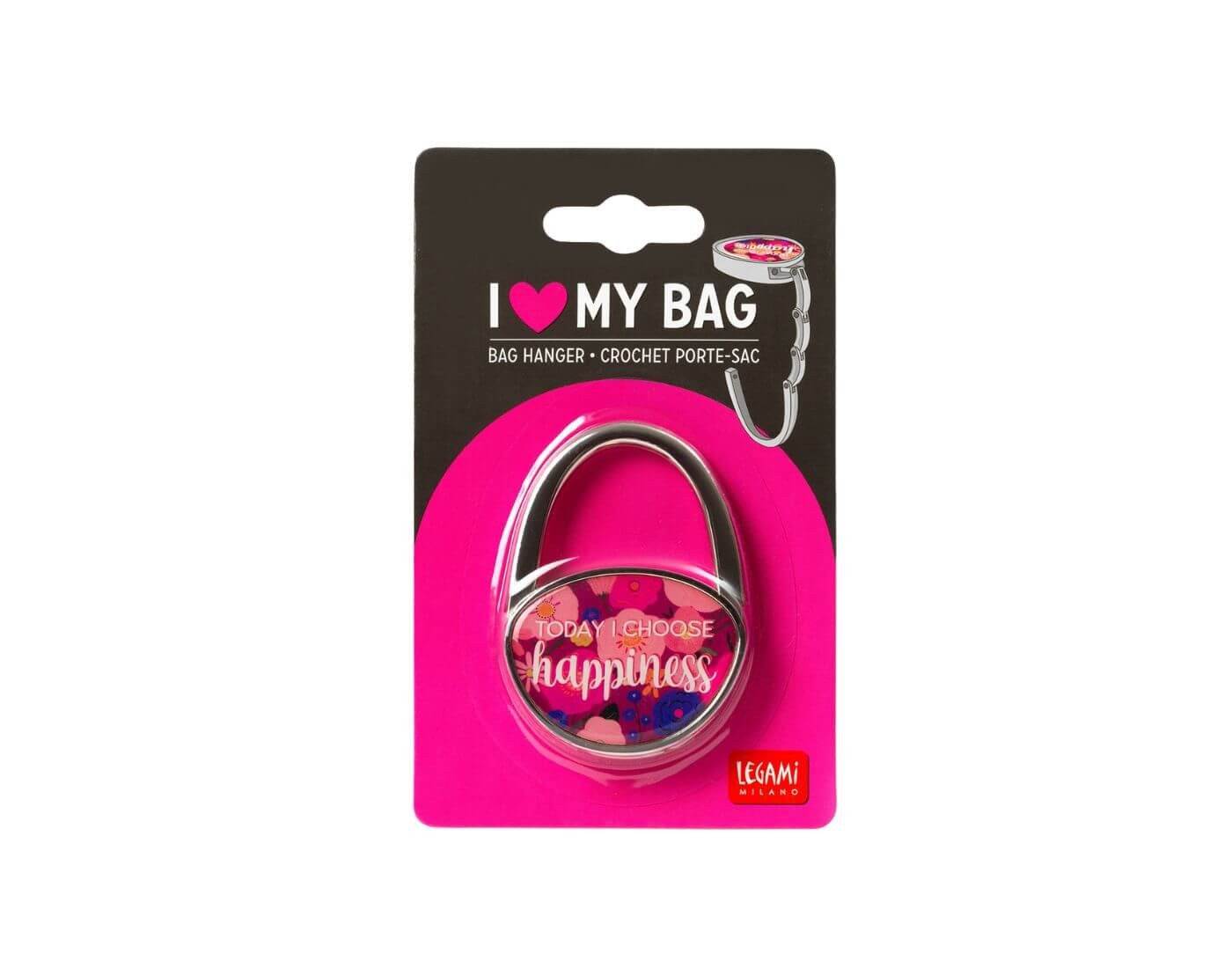 Legami Kleiderhaken Taschenhaken - I Love My Bag - Flowers