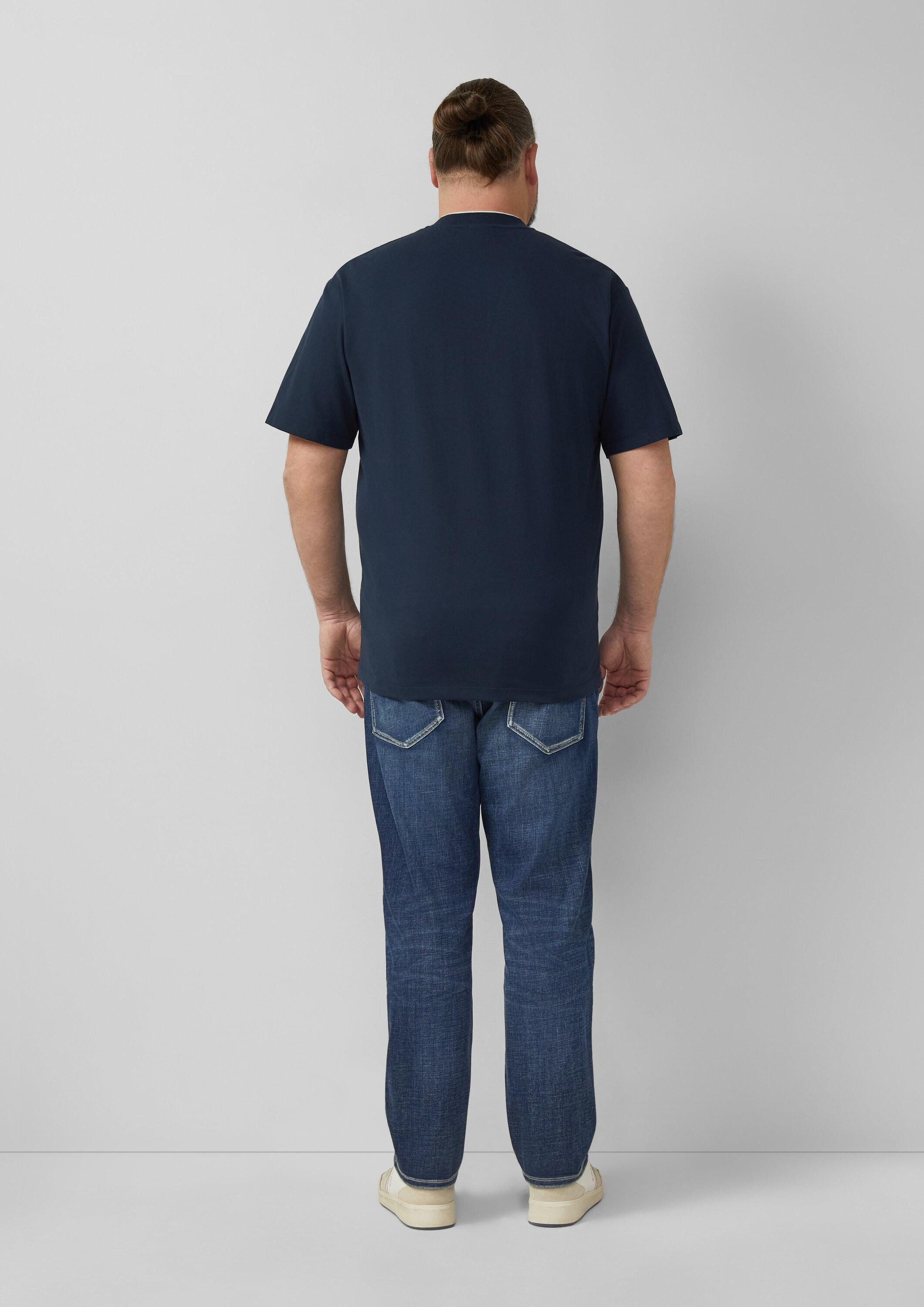 s.Oliver Kurzarmshirt Polo-Shirt Elastisches Poloshirt mit Piqué-Struktur