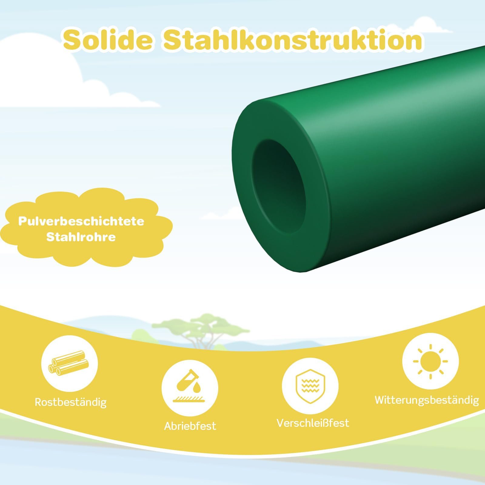 COSTWAY Klettergerüst Spielplatz, bis 180 kg Belastbarkeit, Outdoor & Indoor