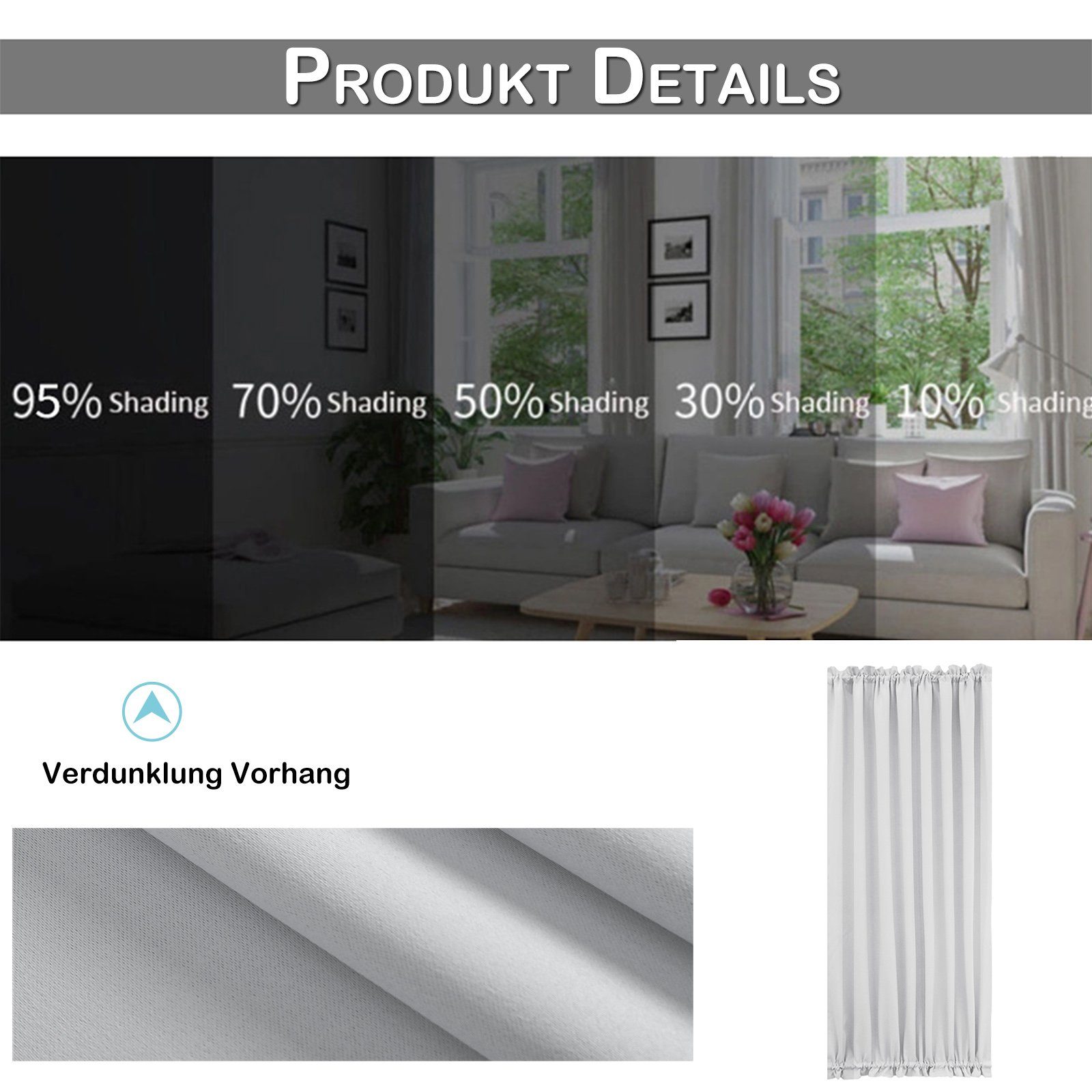 BTTO Türvorhang Türvorhänge Stabtasche,Kräuselband,Verdunkelung,für Türfenster (1 St), (B*H): 61*102cm;61*183cm;132*102cm;132*183cm