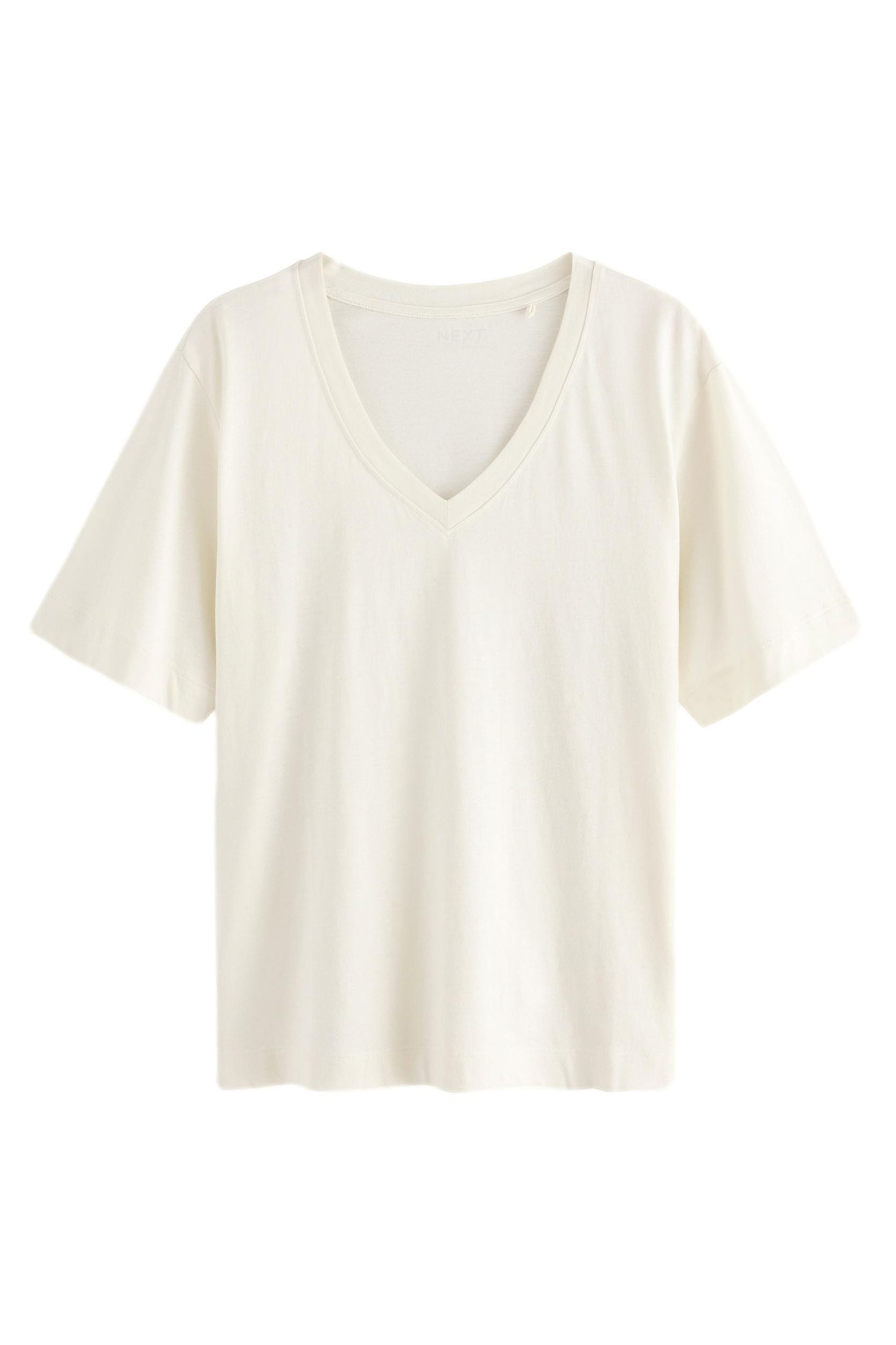 Next V-Shirt T-Shirt mit V-Ausschnitt aus Baumwolle und Modal (1-tlg) günstig online kaufen