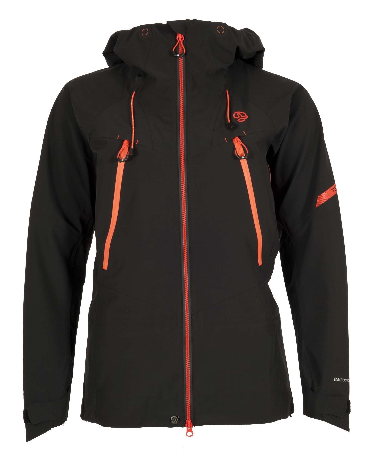 TERNUA Skijacke Ternua W Alpine Pro Jacket Damen Ski- & Black - Orange Red
