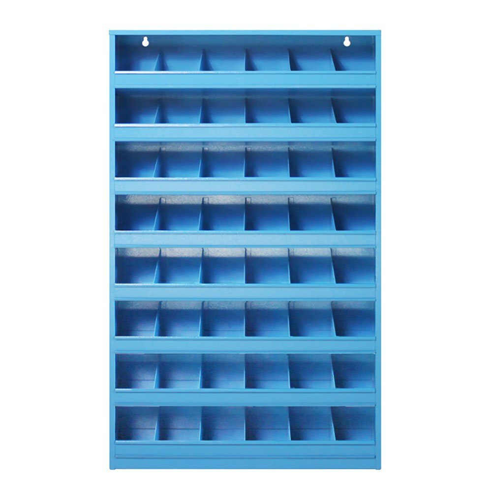 Farben Lichtblau 48 ADB verschiedenen Fächern Sichtlagerboxen Schraubenregal in 5012) mit Container ADB 2 (RAL