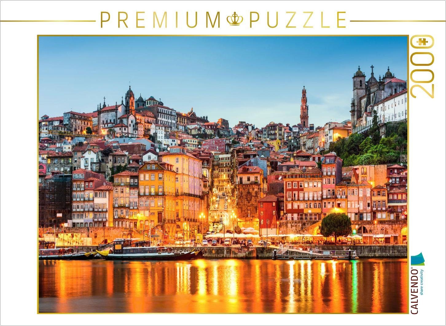 CALVENDO Puzzle CALVENDO Puzzle Porto Altstadt beleuchtet 2000 Teile Lege-Größe 90 x 67 cm Foto-Puzzle Bild von Karin Strunge, 2000 Puzzleteile