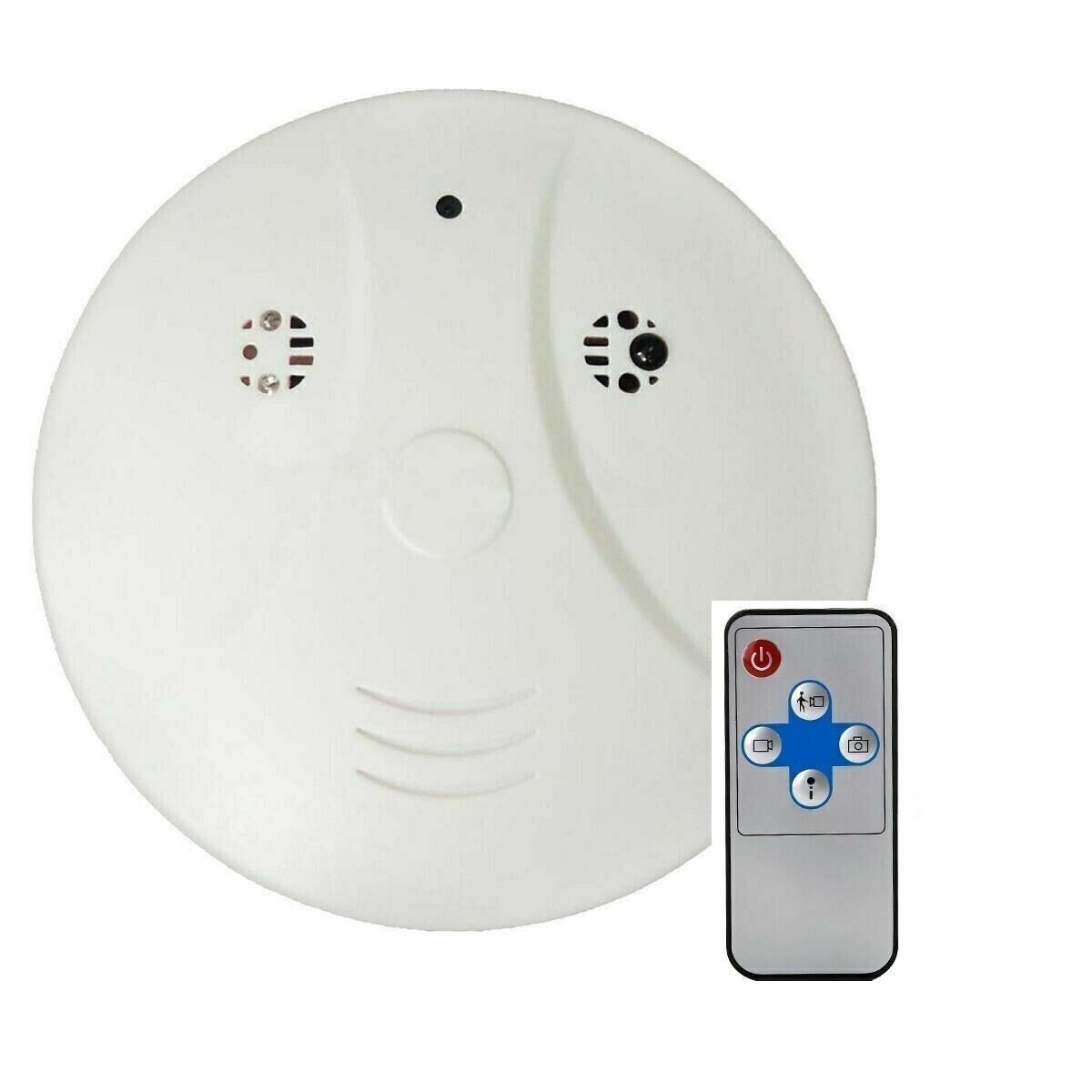 SpionProfi Überwachungskamera 32GB Rauchmelder Kamera FULLHD Mini Cam Video Ton Aufnahme Haus Zimmer (Innenbereich, 1-tlg., Rauchmelder mit versteckte Spycam Spion Mini Kamera)