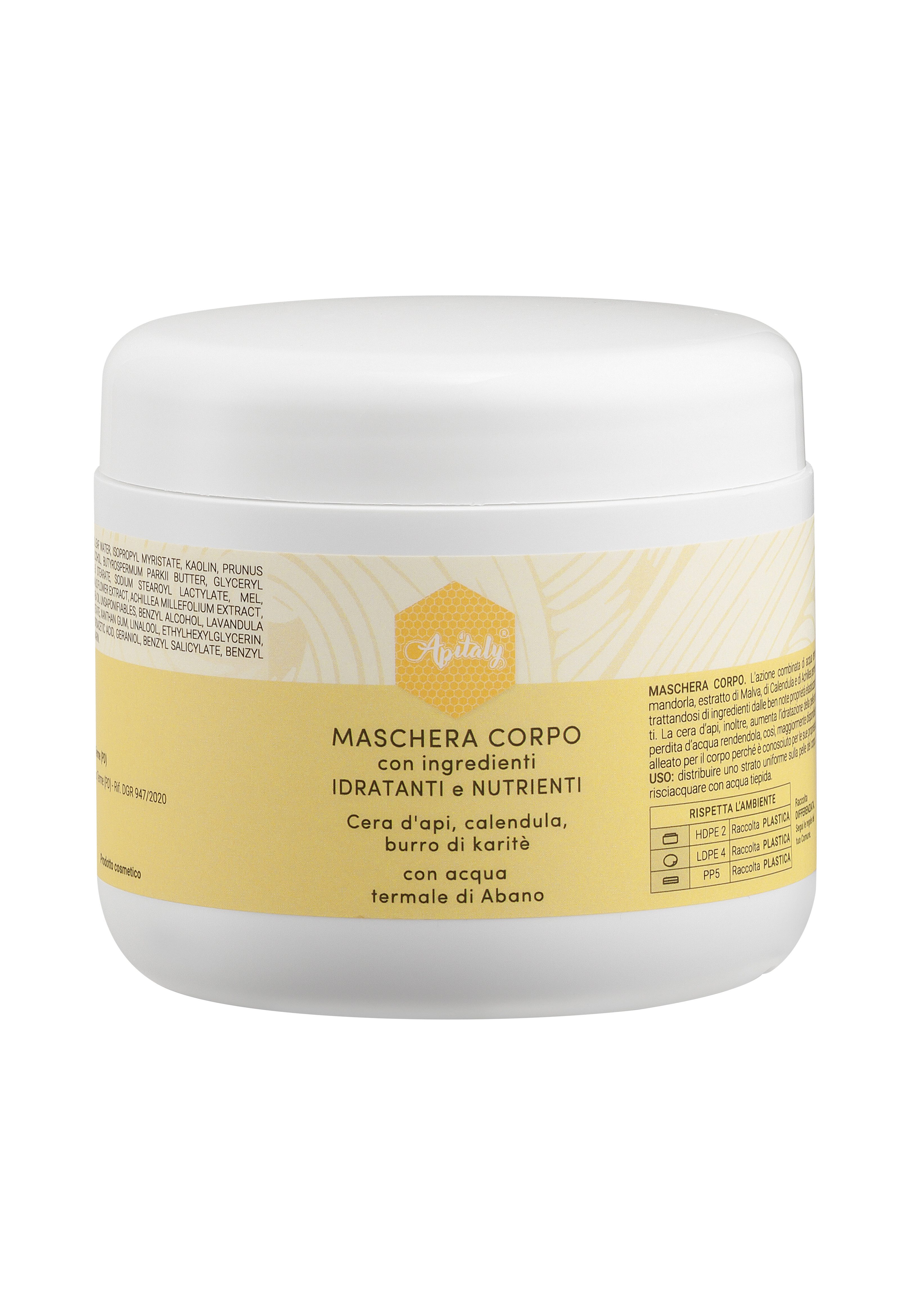 Apitaly Bauchmaske Intensive Pflege mit Bienenwachs, Calendula und Thermalwasser, Tiefenwirksame Körperpflege mit Sheabutter und Thermalwasser