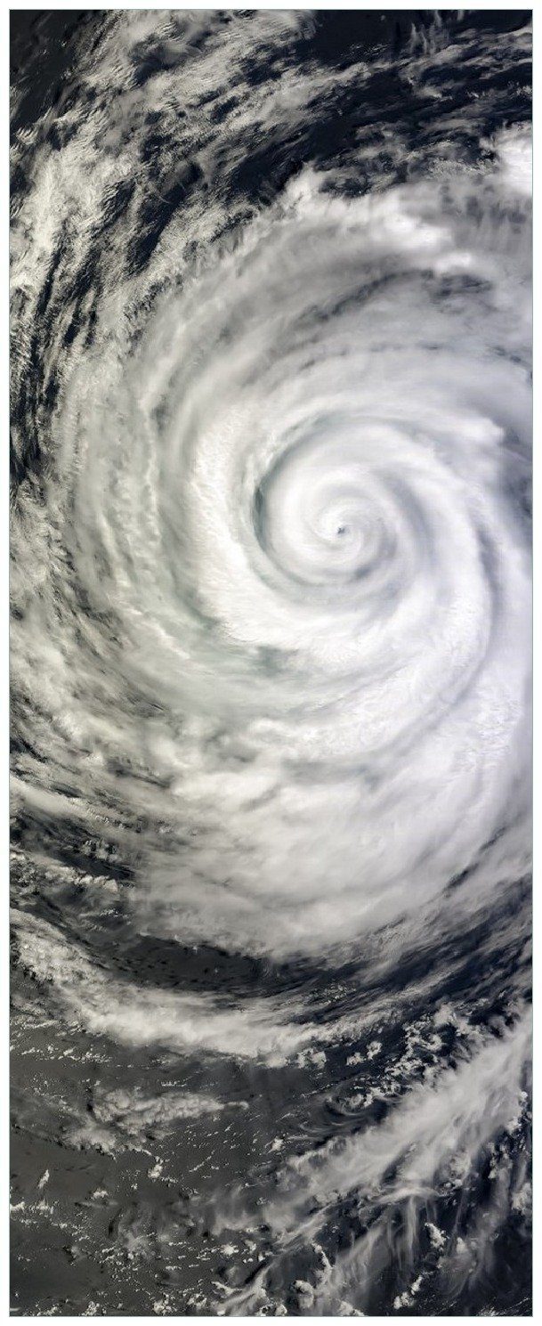 Wirbelsturm von - Memoboard Hurrikan Spiralförmiger oben Wallario