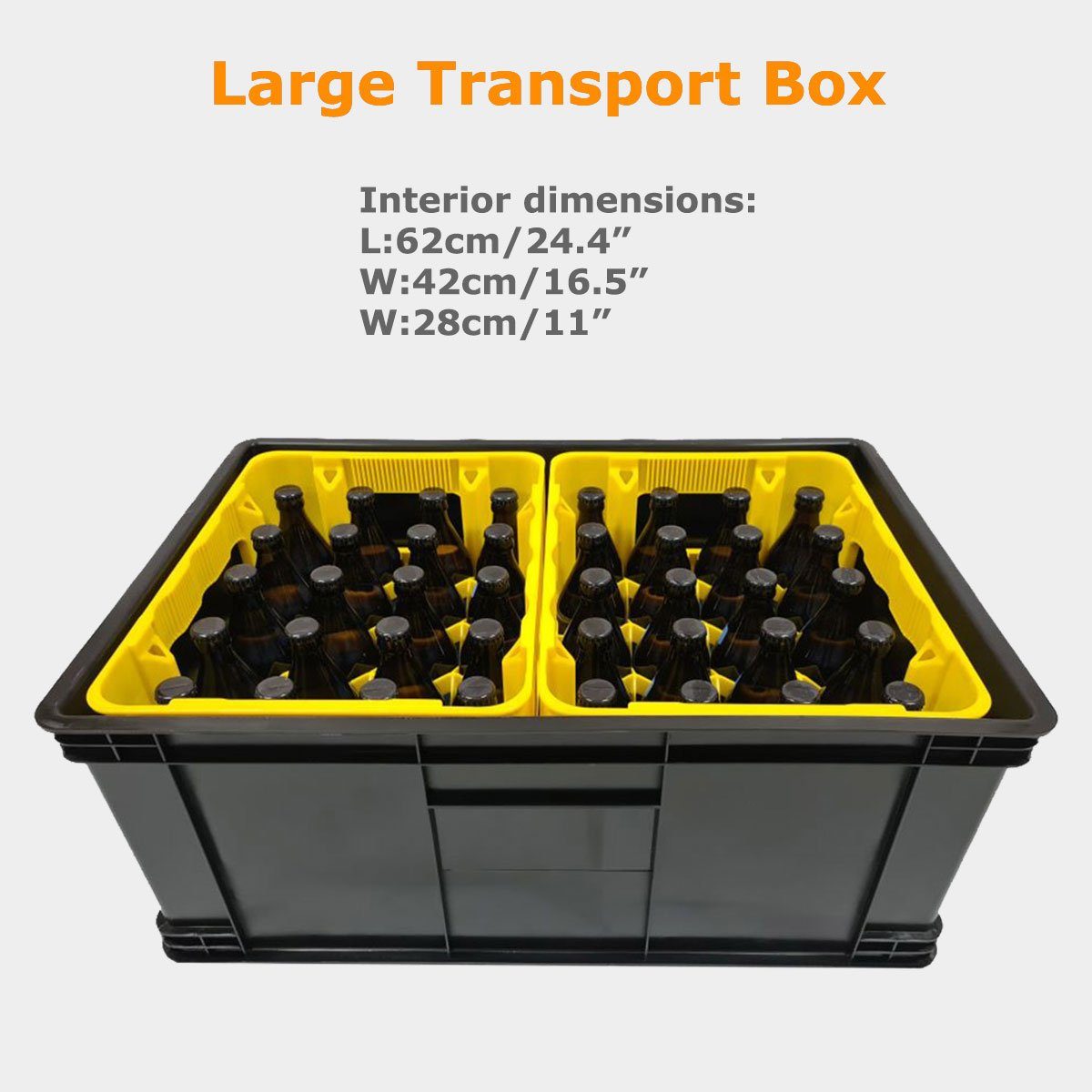 TIGGO Bicycle Cargo Trailer Tiggo 75L Cargo Trailer & Handcart XL Bicycle Trailer Trailer, 75 Liter Removable Transport Box Made of Impact-Resistant Material