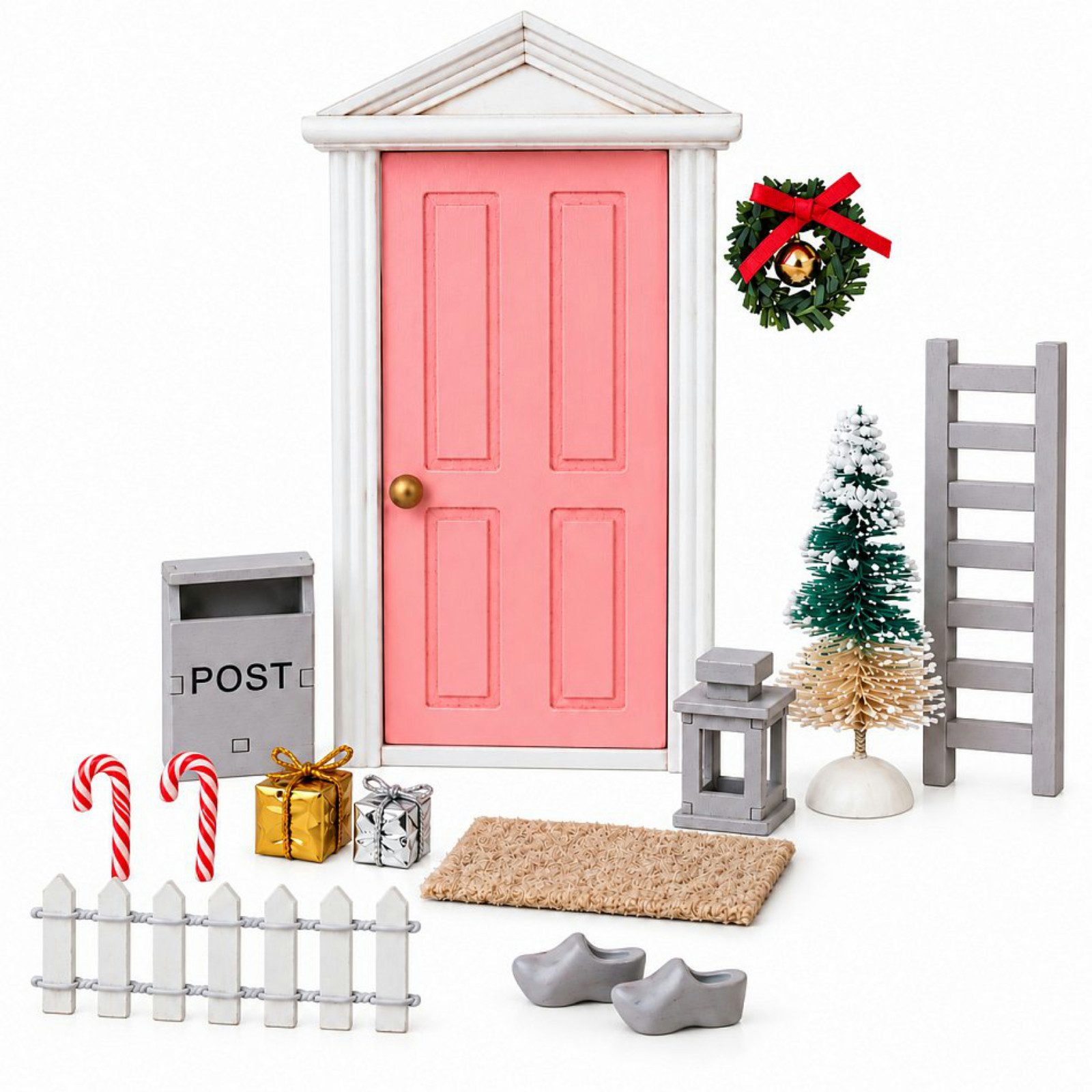 Haushalt International Im- und Export GmbH Wichteltür Weihnachtsdekoration Wichtel Set 16tlg (Stück, 16 St., Packung), Miniatur, Weihnachten, Dekoration – Bild 5 von 5