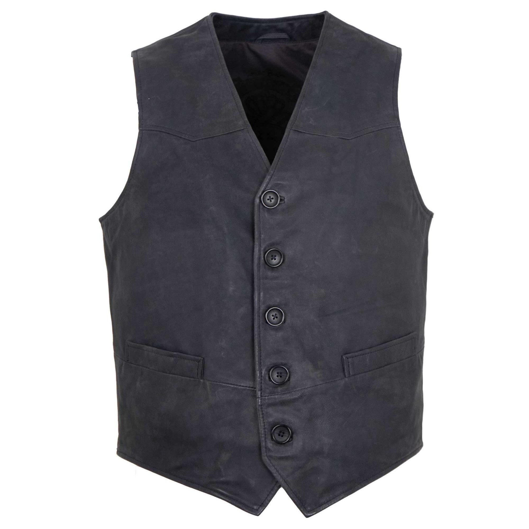 Maddox Lederweste Emilio MADDOX - Herren Lederweste Lammnubuk navy günstig online kaufen