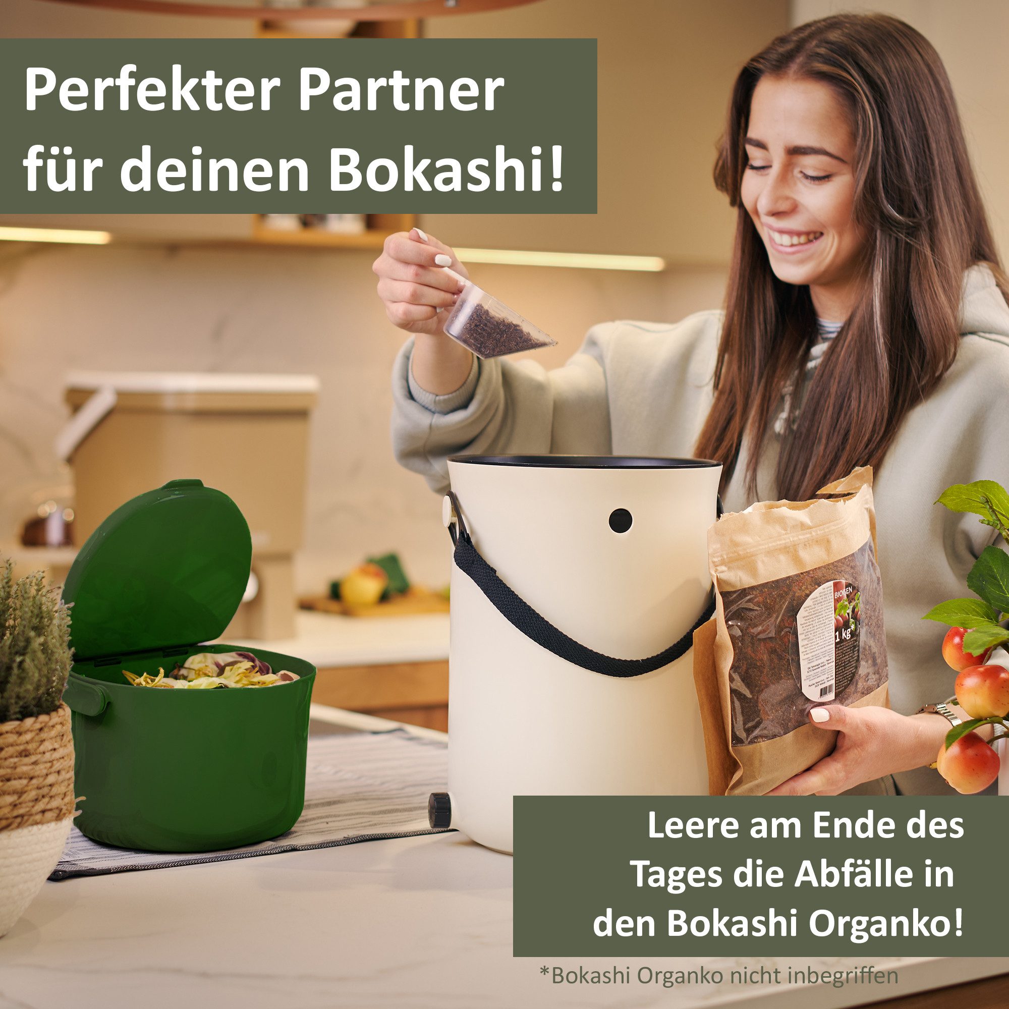 skaza Exceeding Expectations Biomülleimer Behälter für Küchenabfälle, Komposteimer für die Küche