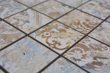 Mosani Wandfliese Keramikmosaik Feinsteinzeug mehrfarbig matt