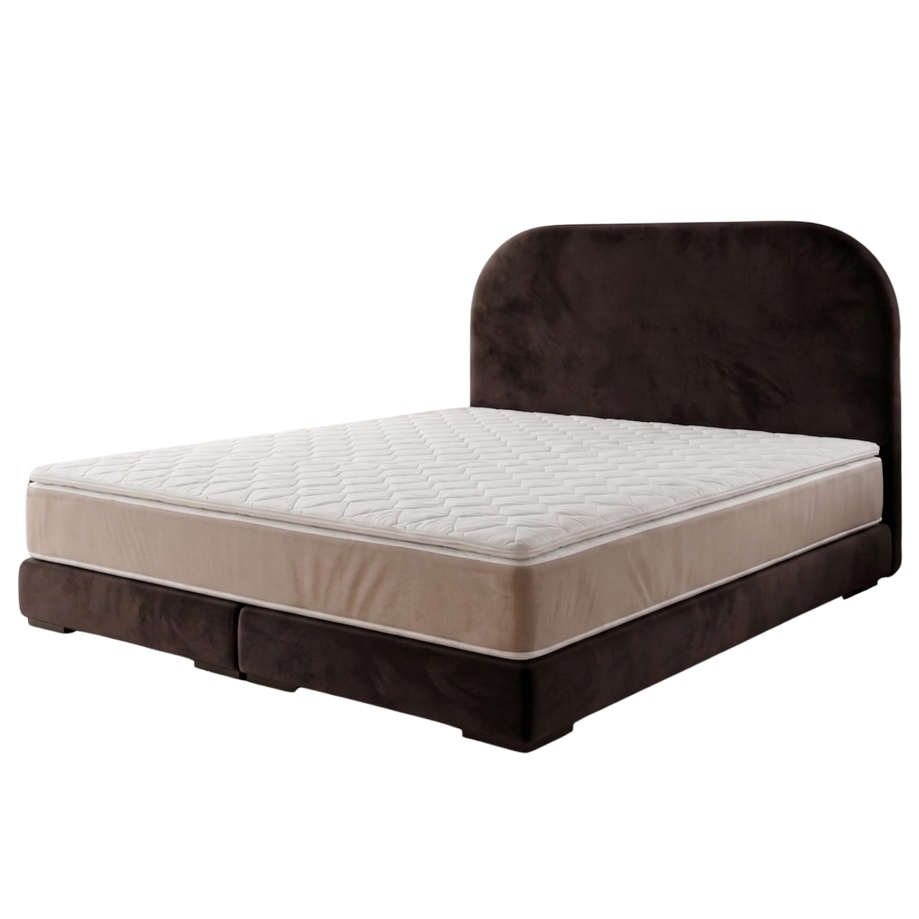 A&J MöbelLand GmbH Polsterbett LEON mit Kopfteil - Stilvolles Bettgestell für Ihr Schlafzimmer (Länge: 209 cm, Höhe Kopfteil: 110 cm, 4 Kopfteil-Varianten, 7 Größen zur Auswahl, Modernes Design, TOP ANGEBOT!, Inklusive Bettgestell), Komplettgestell-Set