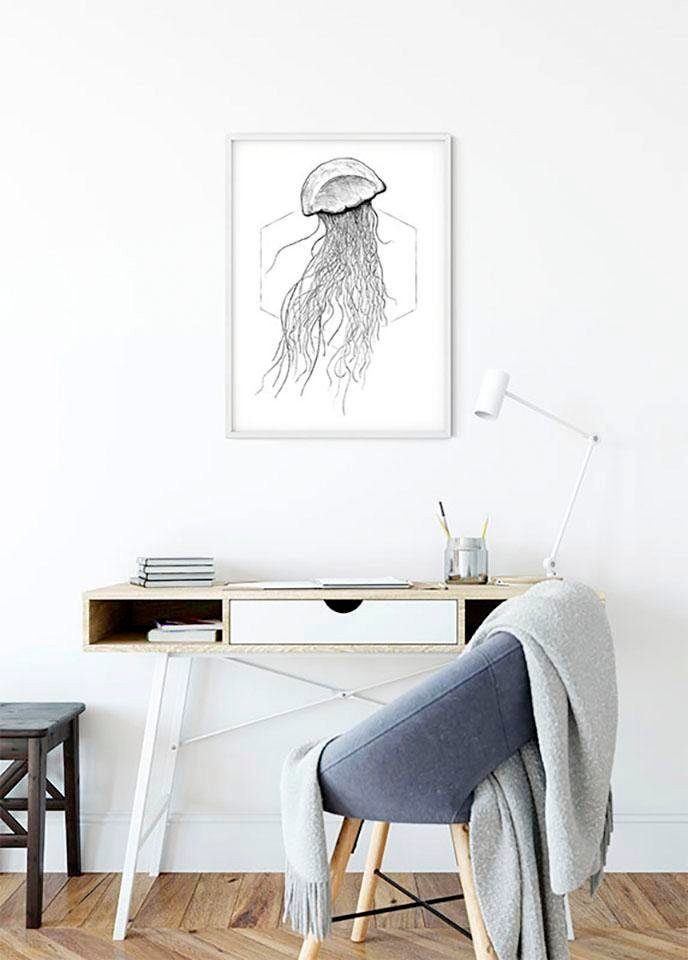 Jellyfish Tiere Schlafzimmer, St), (1 White, Poster Wohnzimmer Komar Kinderzimmer,