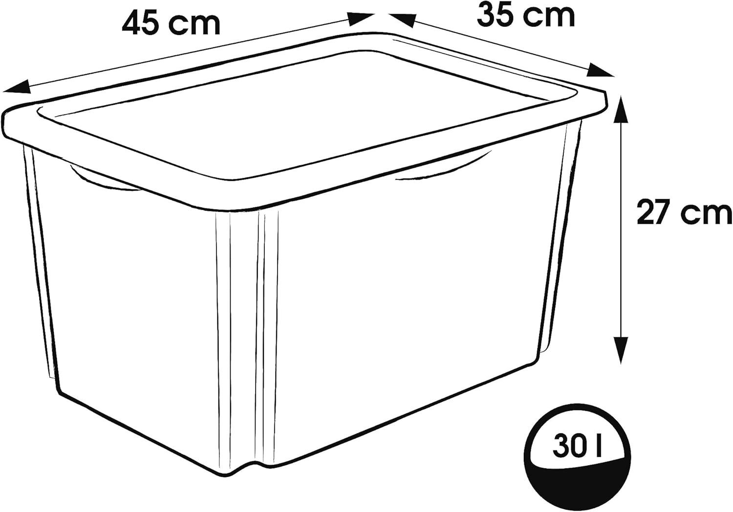 keeeper Aufbewahrungsbox 1x Paw Patrol Aufbewahrungsbox mit Deckel, Dreh- und stapelbar 30 l (1 St), Für Kinder, Karolina, Fresh Blue Transparent