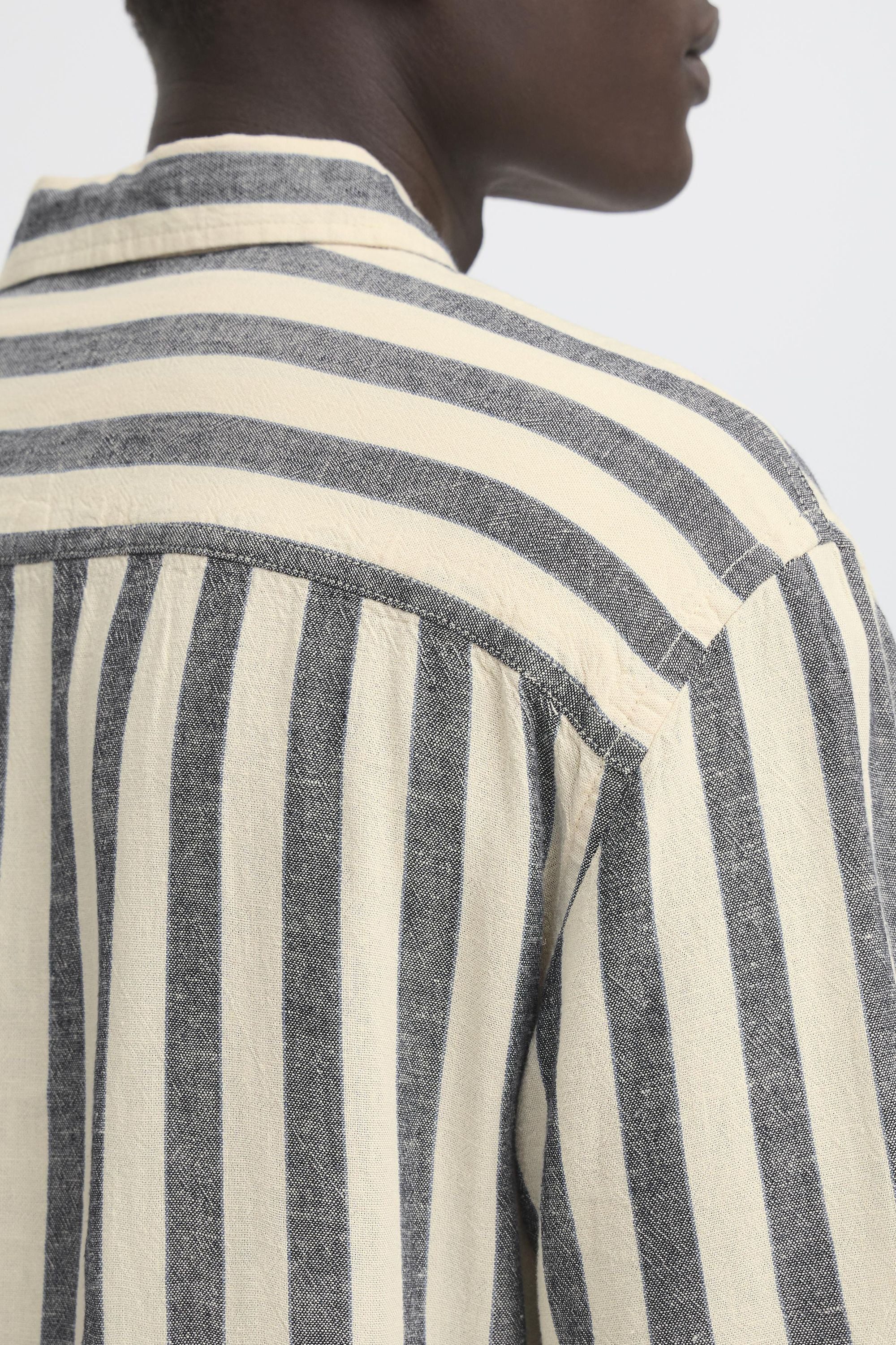 Blend Leinenhemd BHAban Stilvolles Kurzarmhemd aus Leinenmix