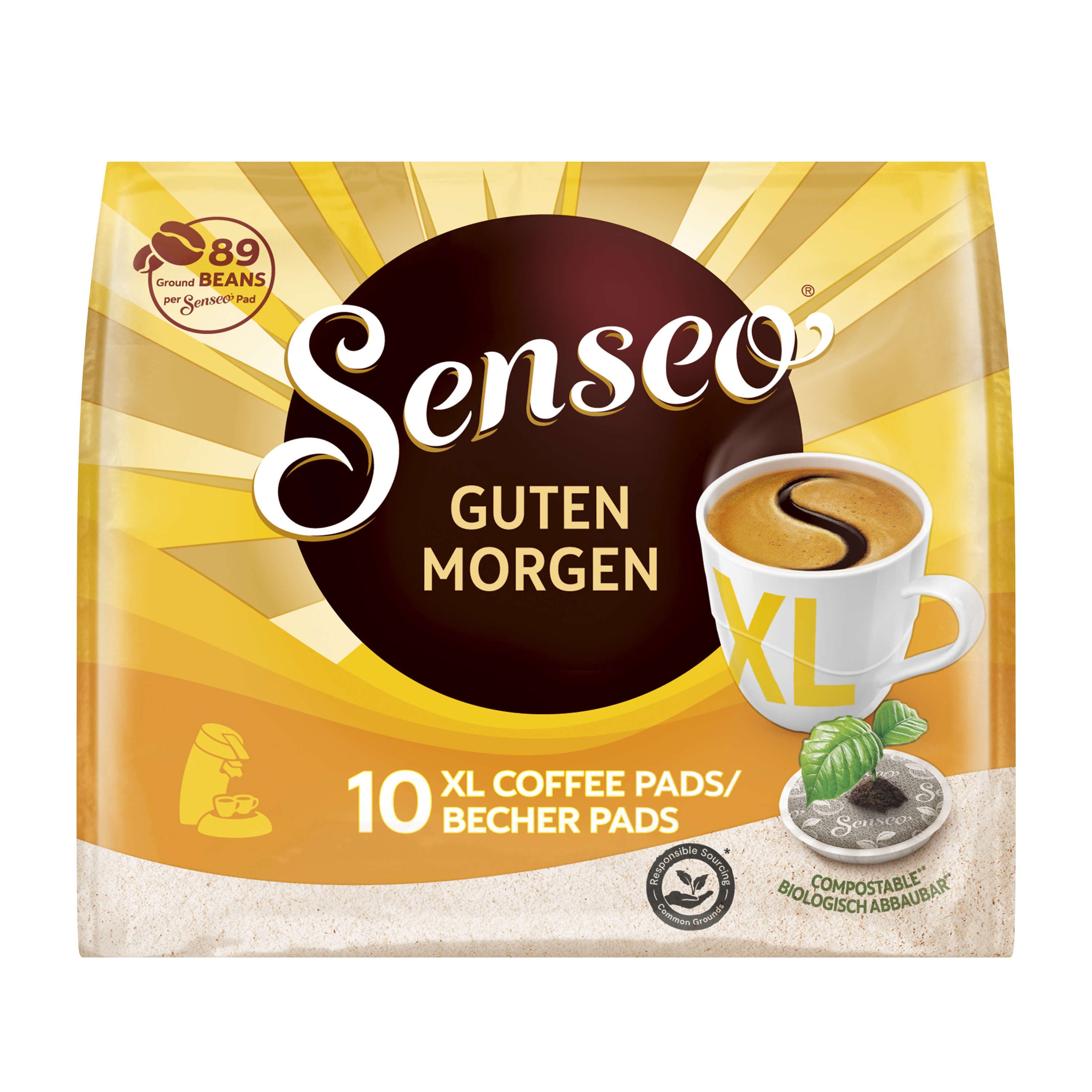 Senseo Kaffee Pads Guten Morgen XL Kaffee & Milka heiße Schokolade - 90 Getränkepads, 560 g, (Packung, 10er Pack)