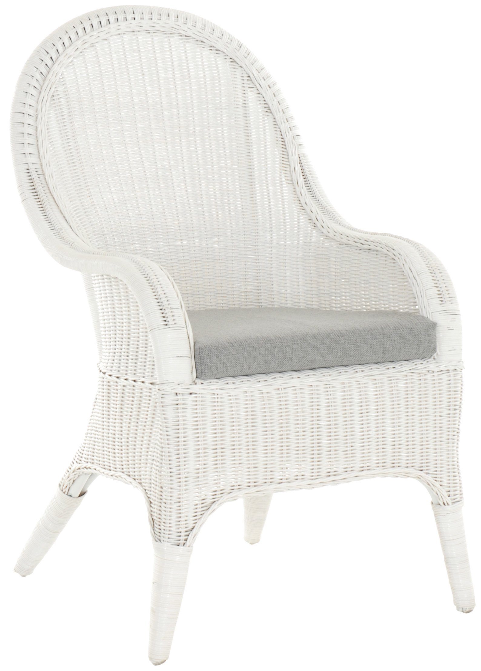 Krines Home Rattanstuhl Rattansessel hohe Rückenlehne Rattan Esszimmerstuhl Breite Armlehnen, Breite Armlehnen