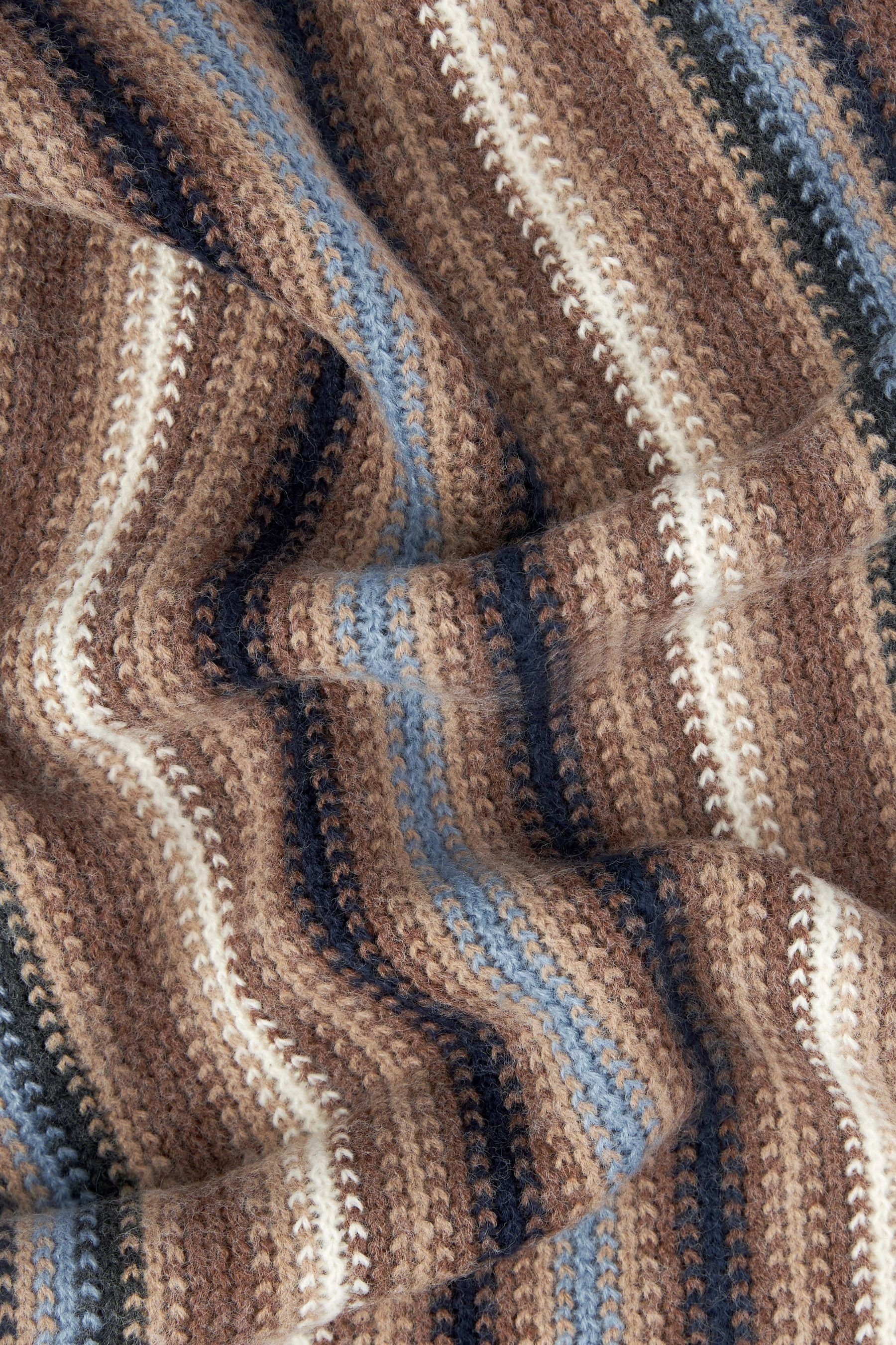 (1-St) Neutral/Blue Stripe Schal Next Strickschal,