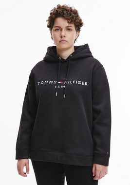 Tommy Hilfiger Curve Kapuzensweatshirt »RV TH ESS HILFIGER HOODIE LS« mit gesticktem Tommy Hilfiger Linear Logo-Schriftzug