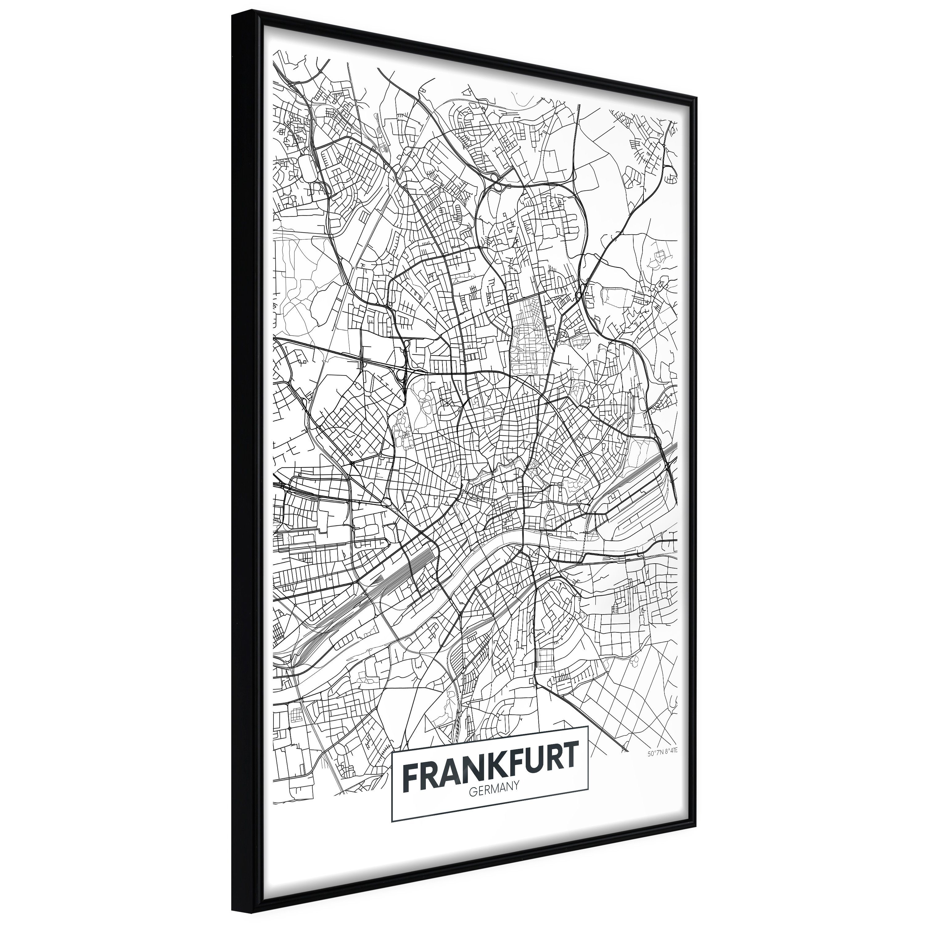 Artgeist Poster Map of Frankfurt []. € 33,91