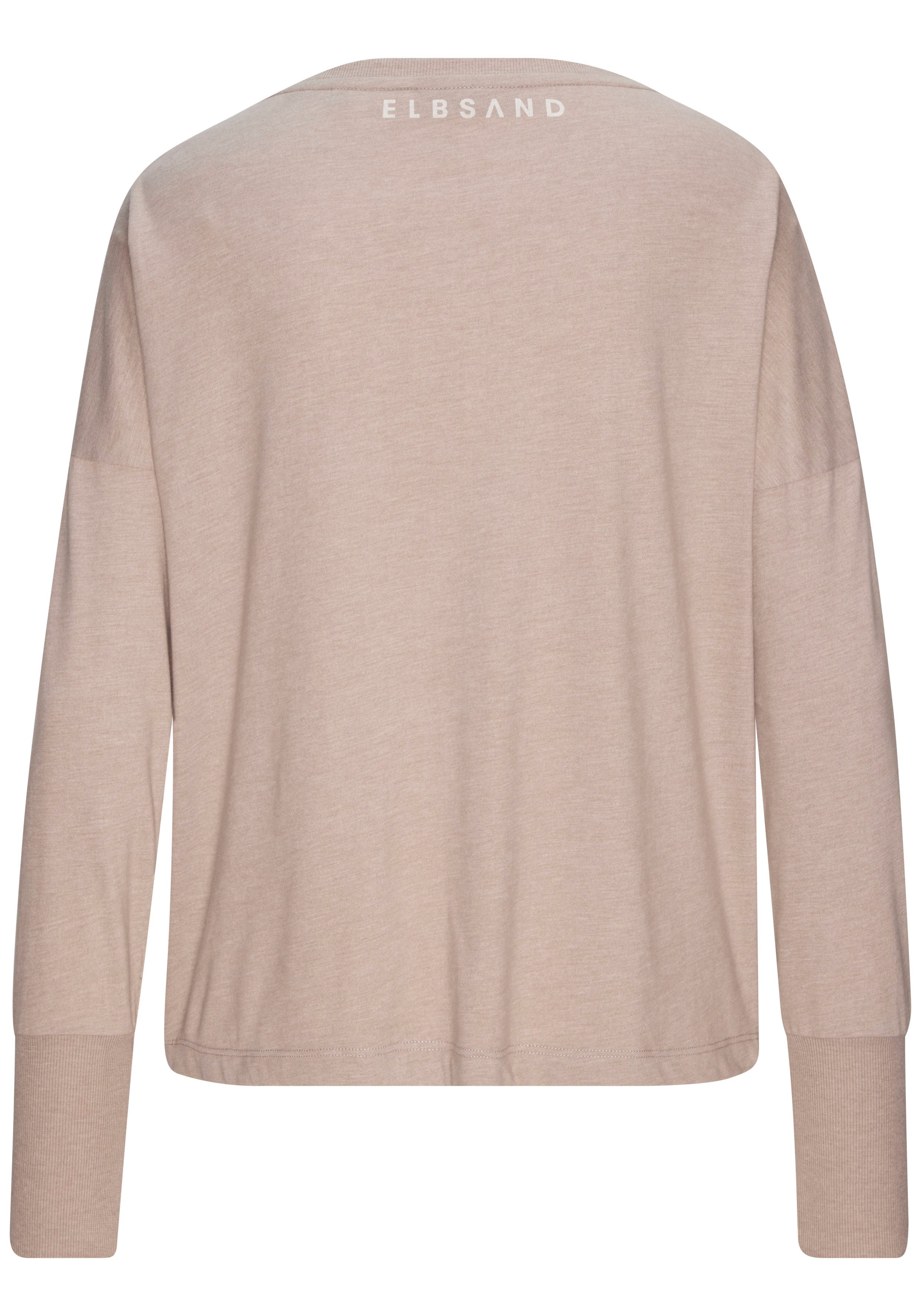 Elbsand Longsleeve Ingiara mit Logodruck vorne, Langarmshirt, sportlich-casual