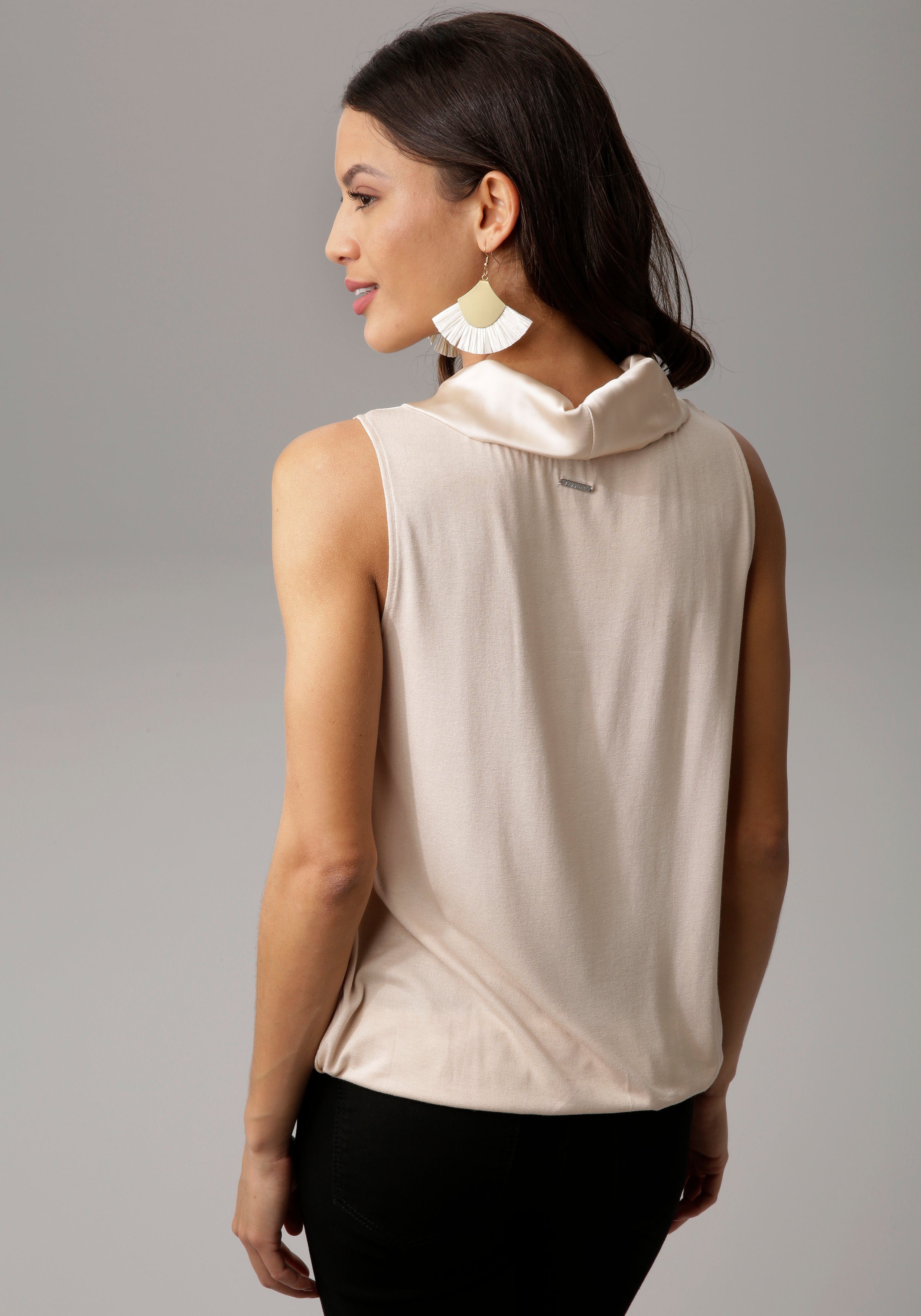 Laura Scott Blusentop für feminine Anlässe, mit Stehkragen, lässig geschnit günstig online kaufen