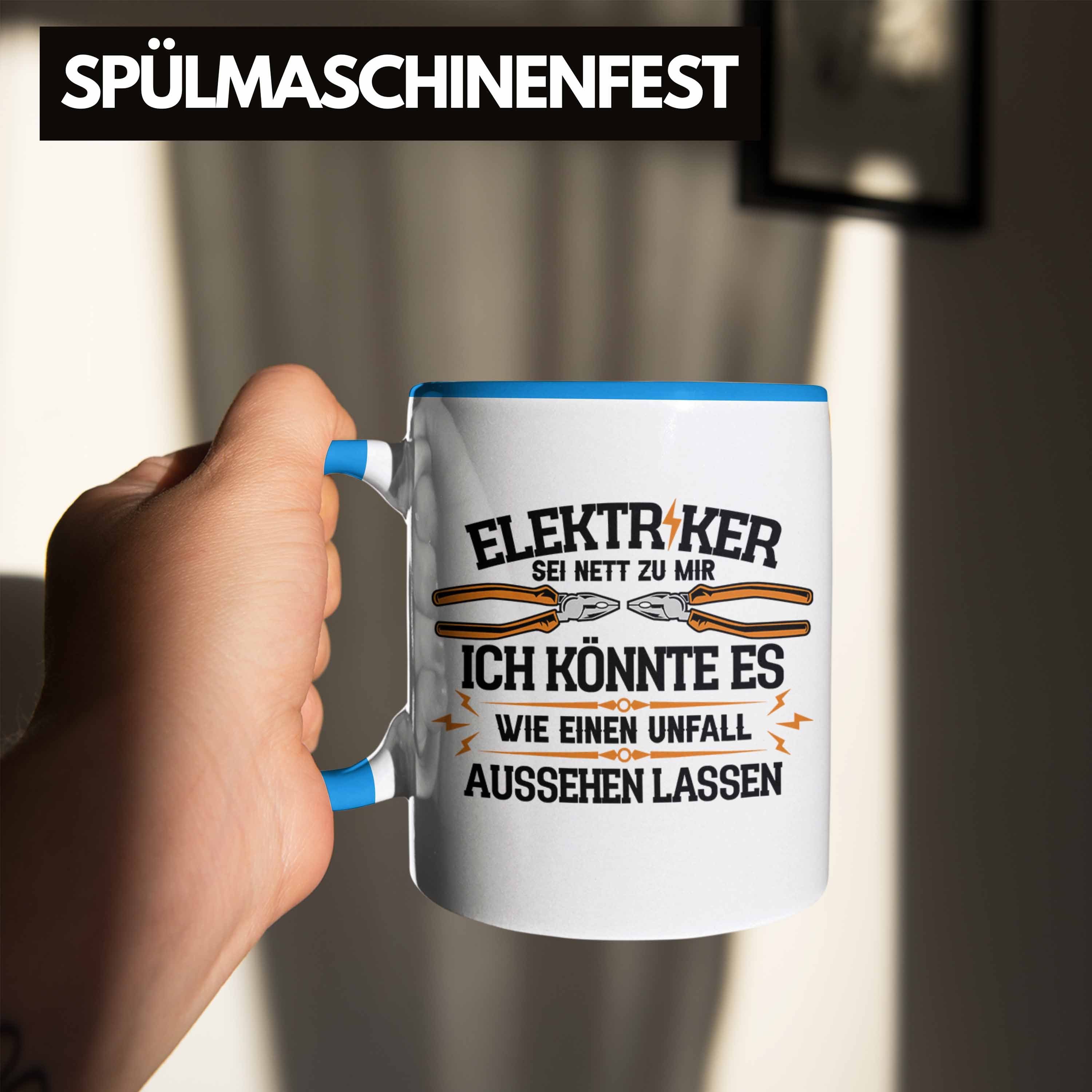 Lustiger Spruch Tasse Geschenk Zu Blau Mir Trendation Tasse Nett Elektriker Sei Trendation -