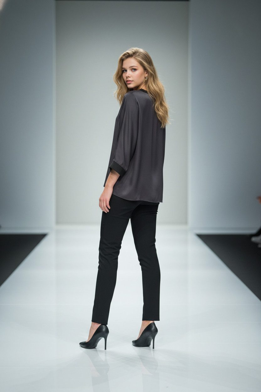 Zuckerwatte Satinbluse silktouch