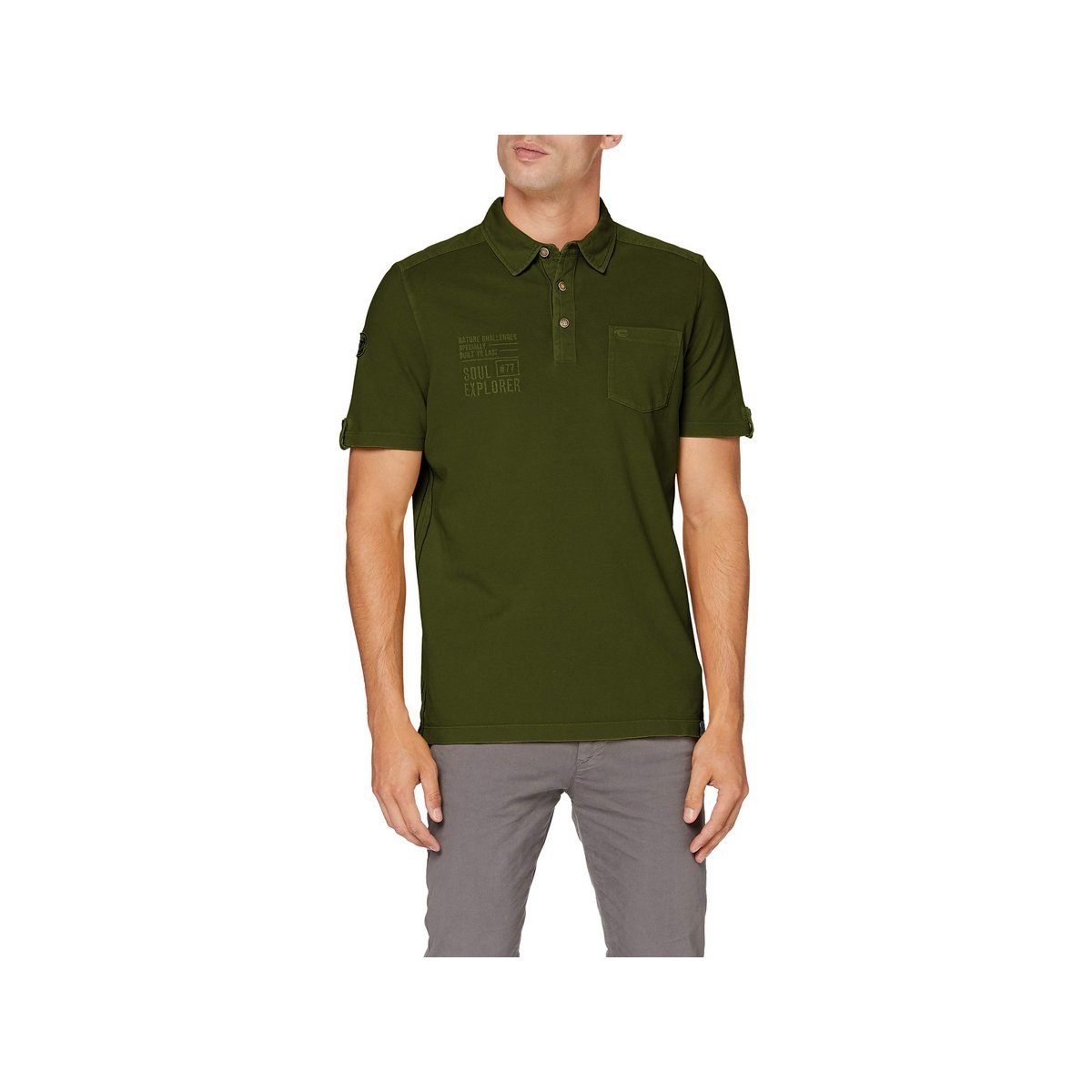 camel active regular grün Poloshirt fit (1-tlg)